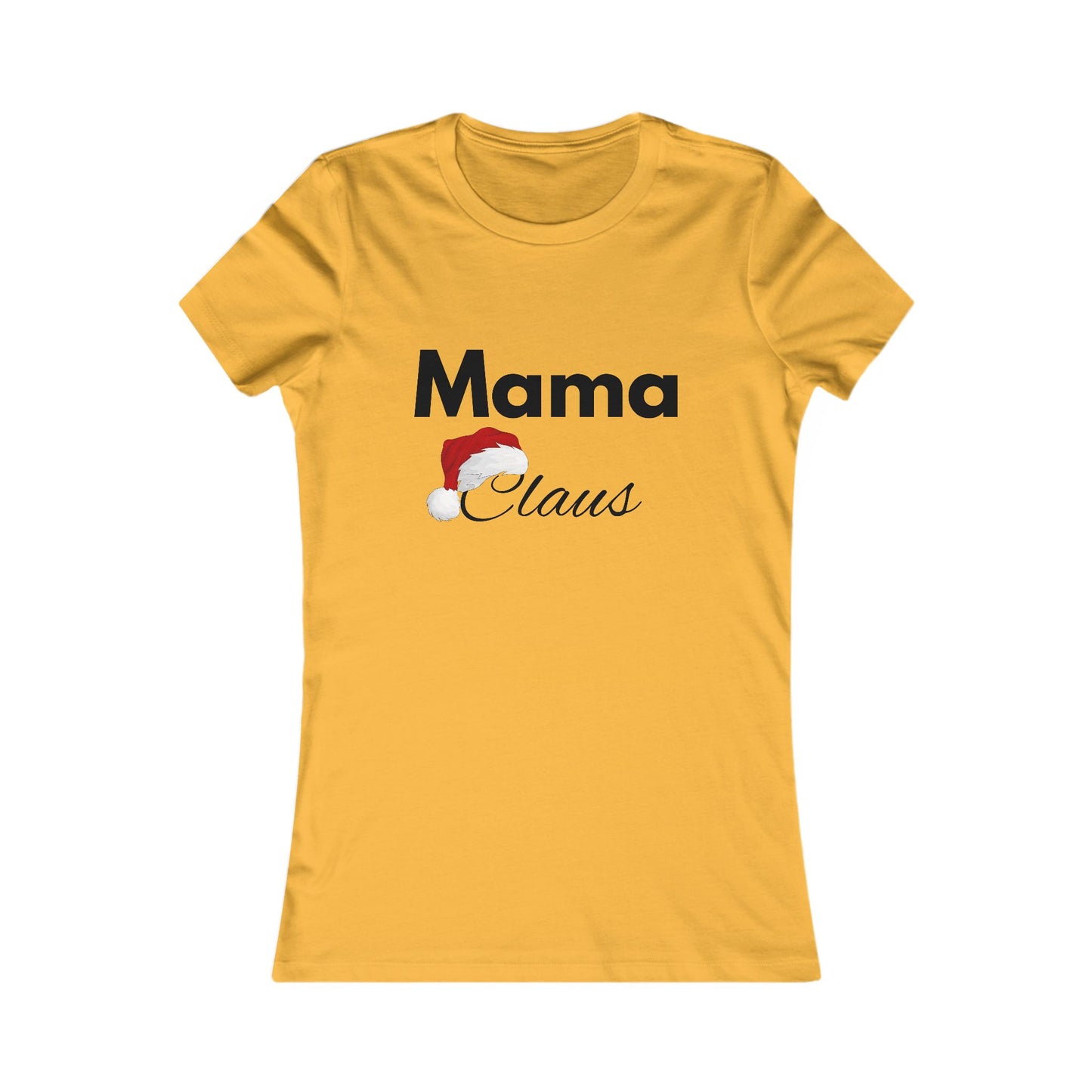 Mama Claus Christmas Shirt - Festive Holiday Tee for Moms with Santa Hat Design