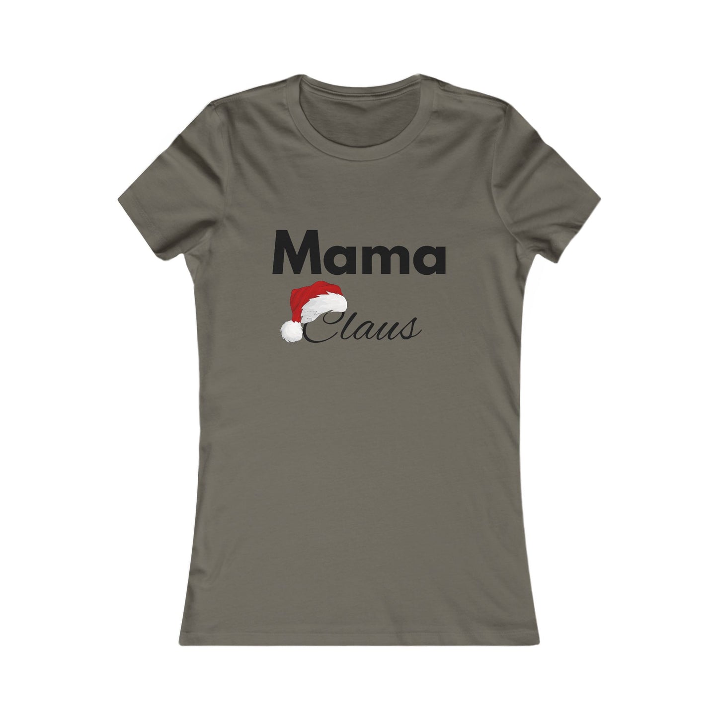 Mama Claus Christmas Shirt - Festive Holiday Tee for Moms with Santa Hat Design