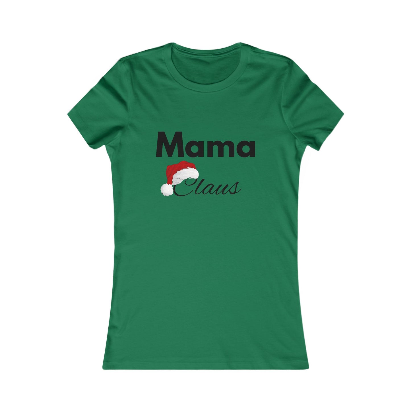 Mama Claus Christmas Shirt - Festive Holiday Tee for Moms with Santa Hat Design