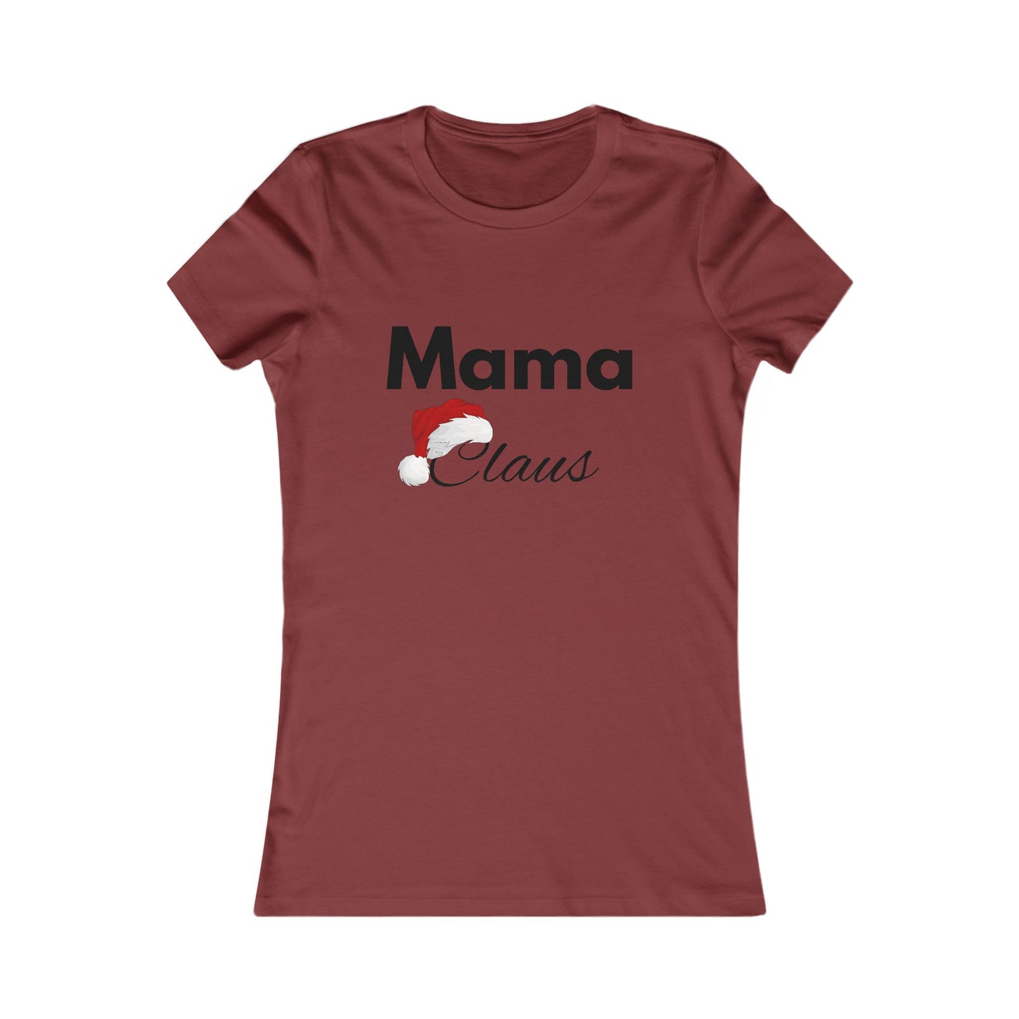 Mama Claus Christmas Shirt - Festive Holiday Tee for Moms with Santa Hat Design