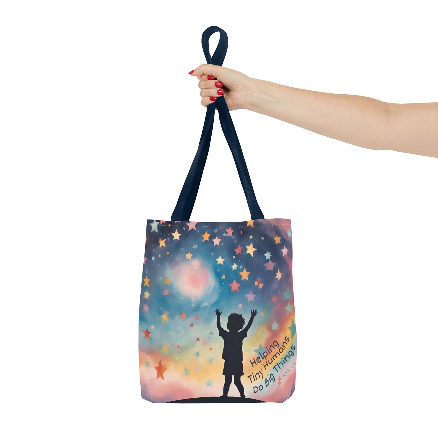 Helping Tiny Humans Do Big Things Tote - Inspiring Kids to Reach for the Stars