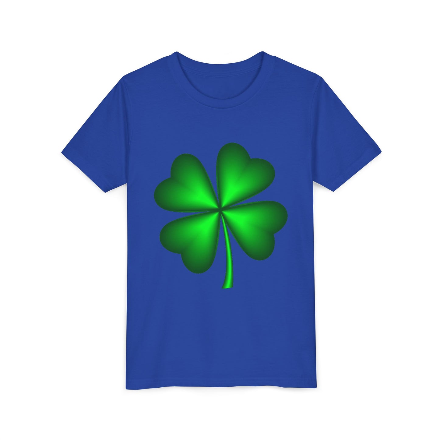 Green Four-Leaf Clover Youth Tee | St. Patrick's Day Shamrock Shirt