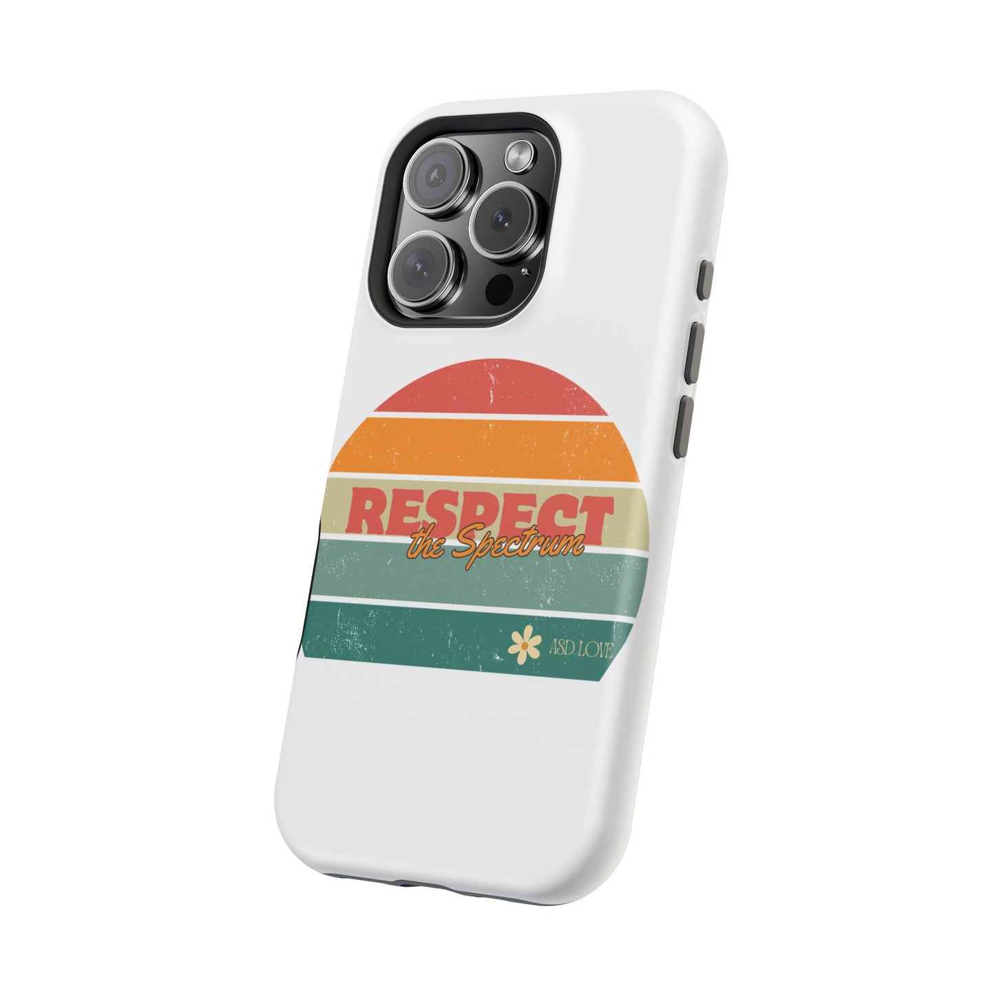 Vintage Rainbow: Respect the Spectrum - ASD Awareness Phone Case