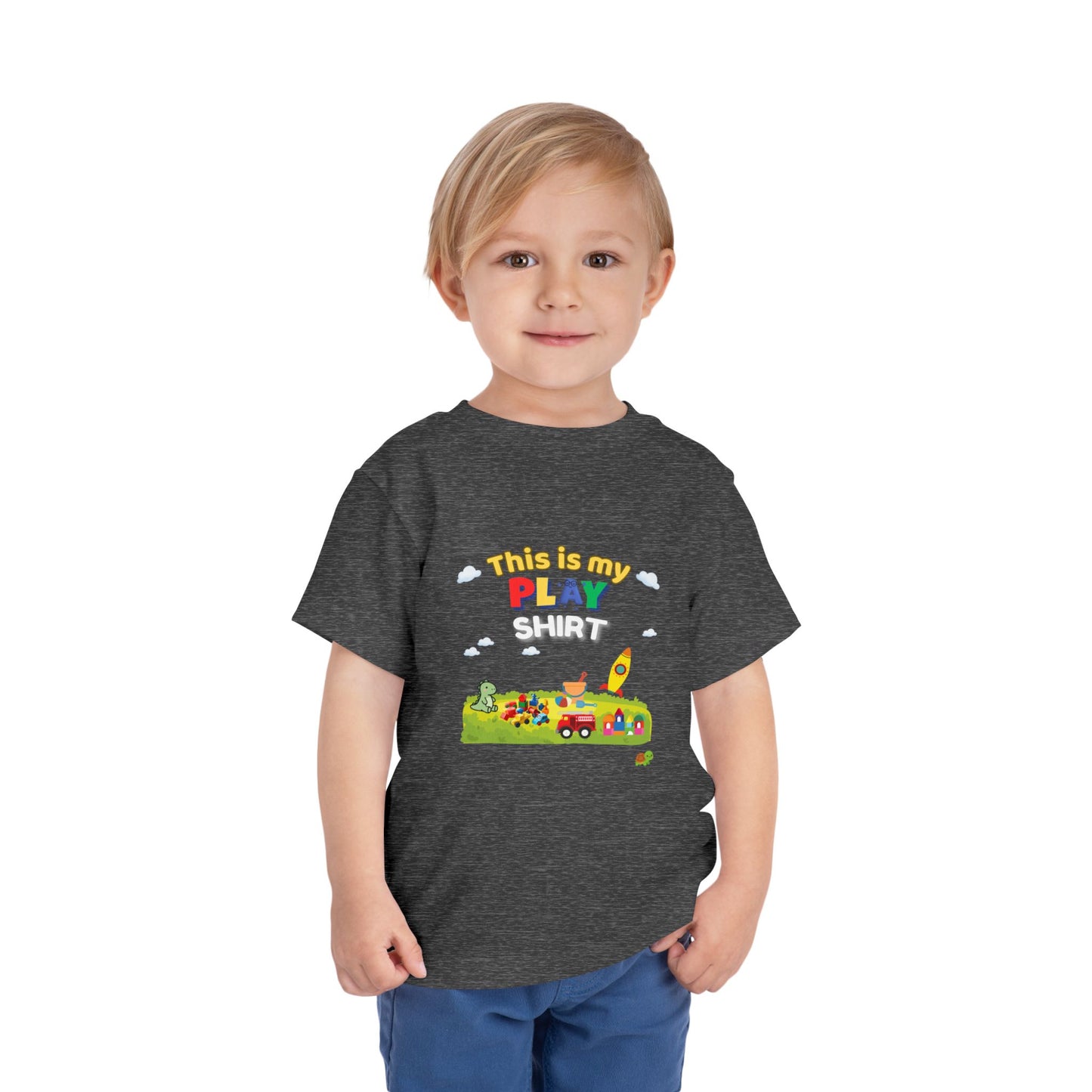 This Is My Play Shirt Toddler Tee | Toy Train, Blocks, Rocket