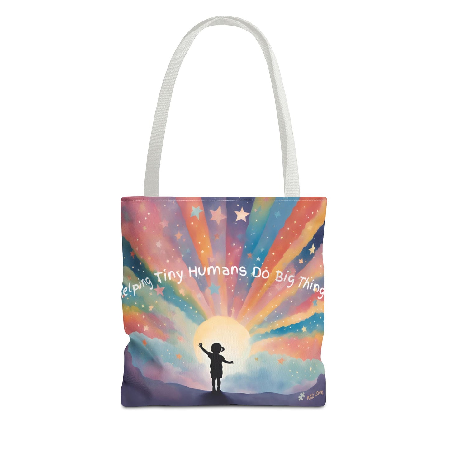 Helping Tiny Humans Do Big Things Tote - Inspiring Kids to Reach for the Stars