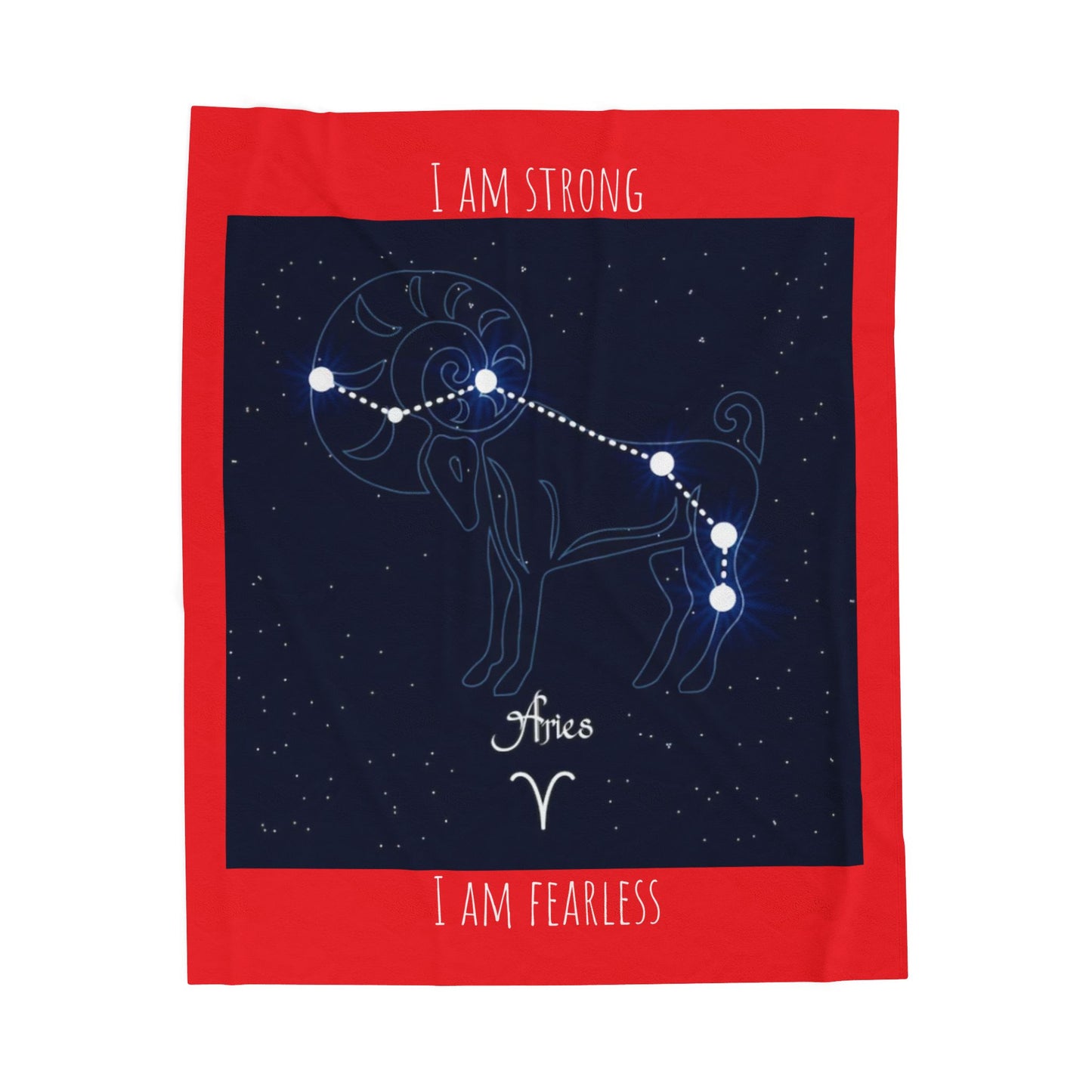 Aries Constellation Blanket - "I Am Strong, I Am Fearless"