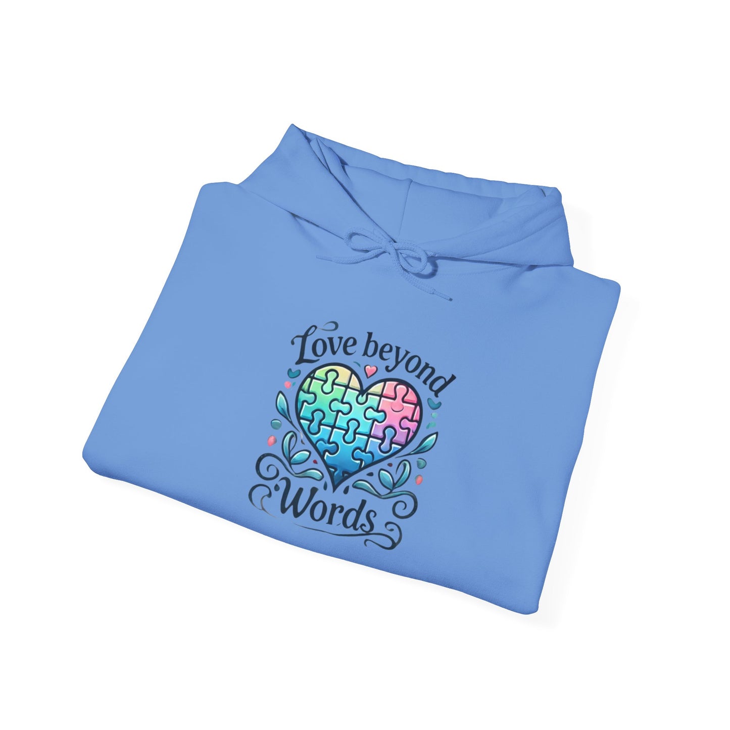 Love Beyond Words - Autism Awareness Hoodie - Cozy Unisex Sweatshirt for Warmth & Connection, Perfect for Gifts, Casual Wear, Gatherings
