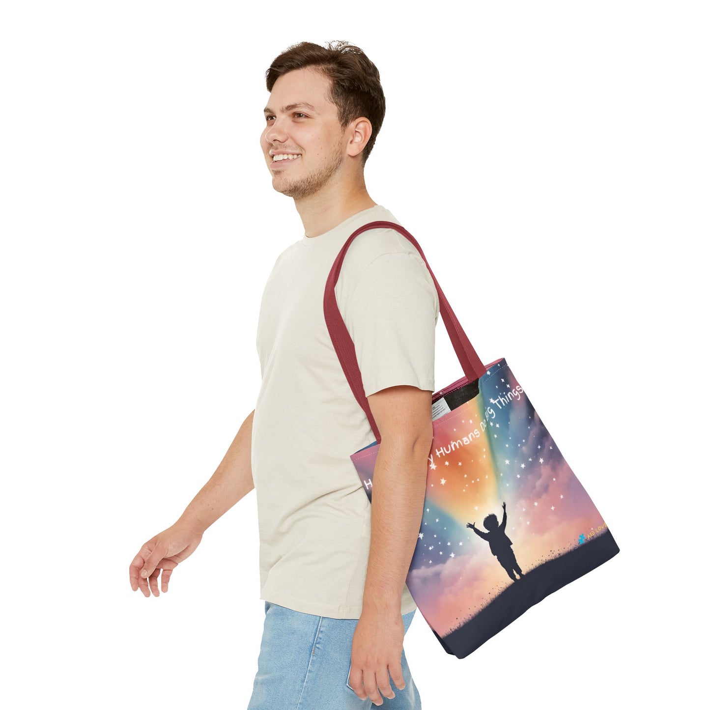 Helping Tiny Humans Do Big Things Tote - Inspiring Kids to Reach for the Stars