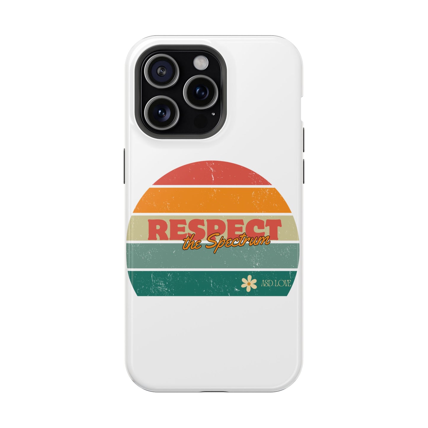 Vintage Rainbow: Respect the Spectrum - ASD Awareness Phone Case
