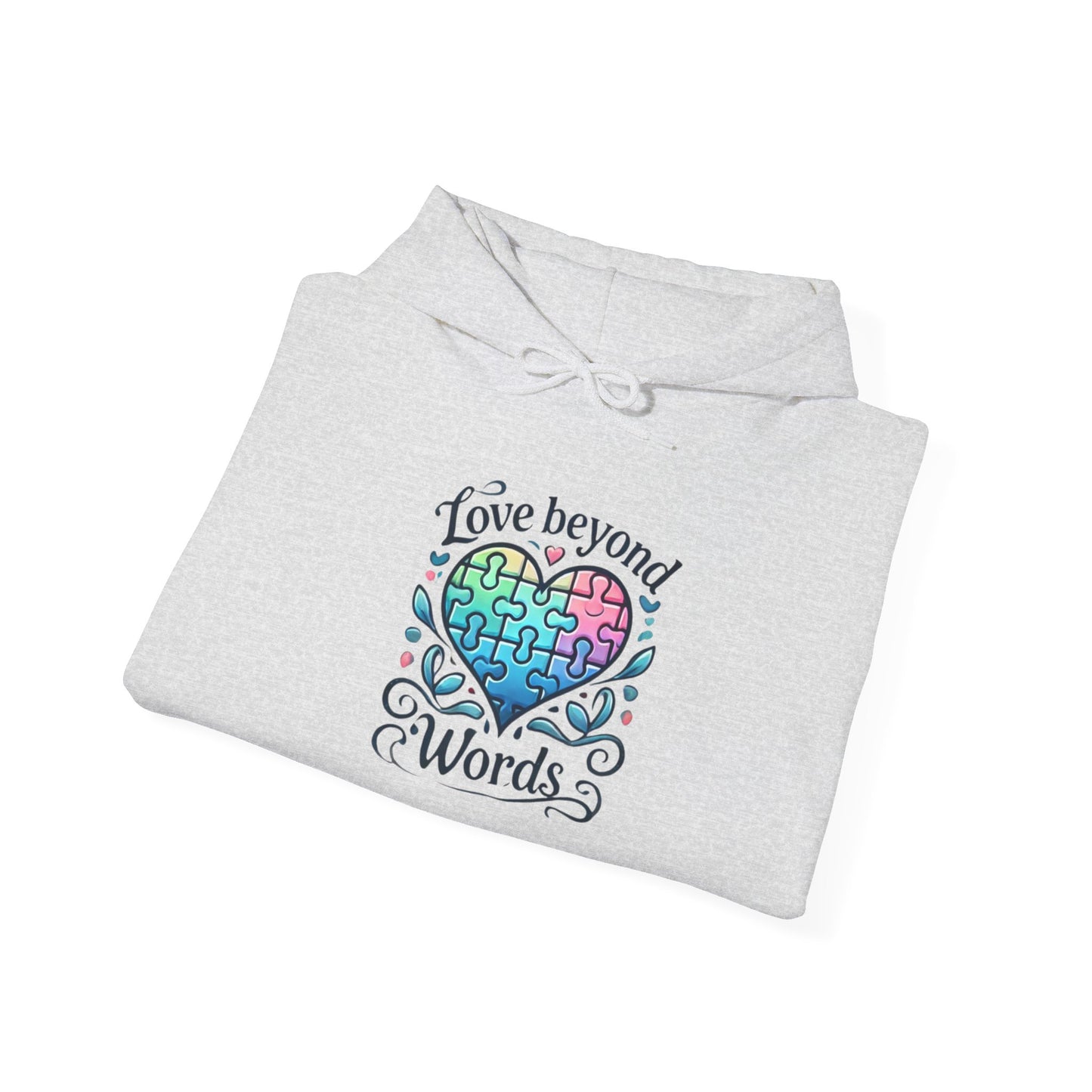 Love Beyond Words - Autism Awareness Hoodie - Cozy Unisex Sweatshirt for Warmth & Connection, Perfect for Gifts, Casual Wear, Gatherings