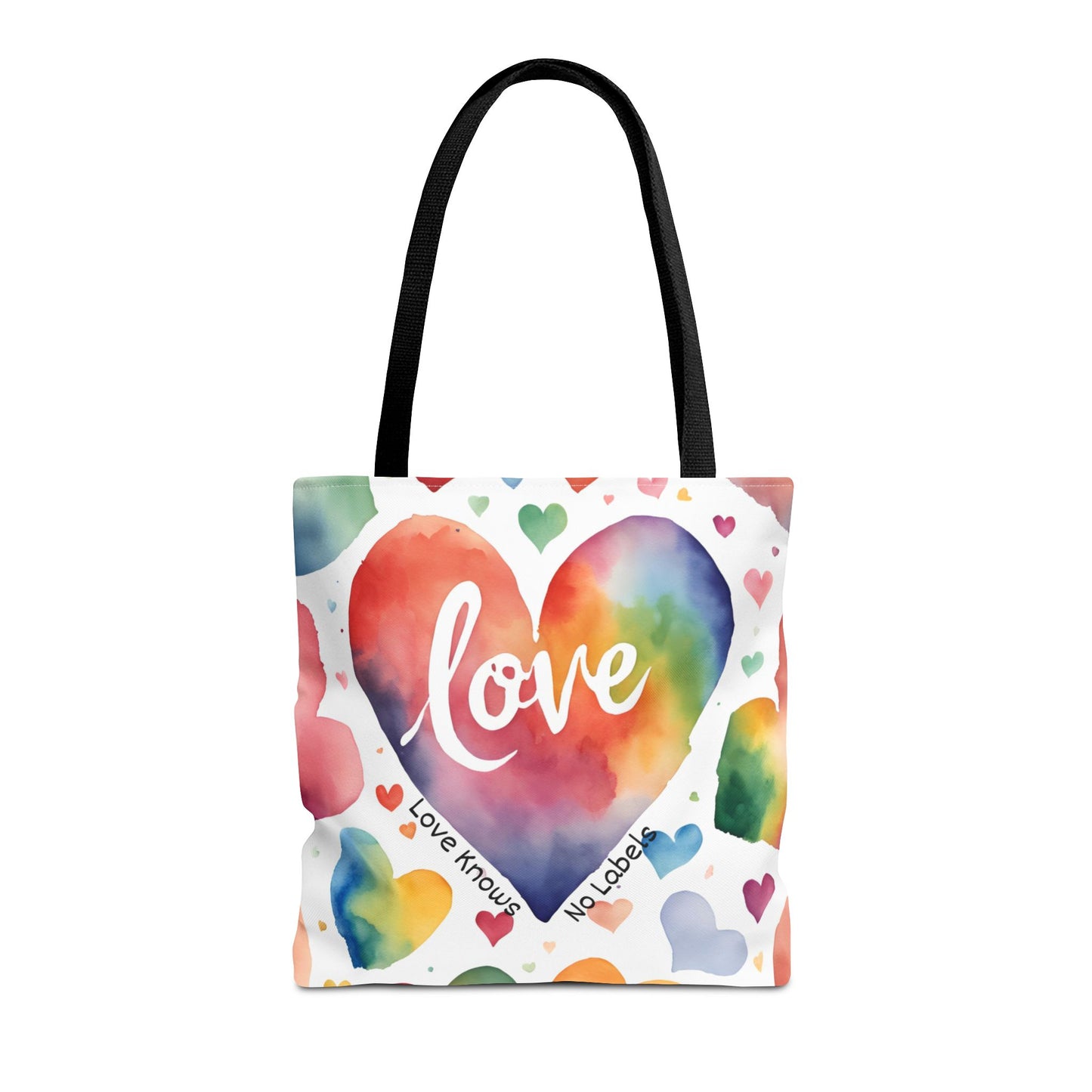 Love Knows No Labels - Hearts, Hearts, Hearts Tote Bag - Embrace Every Difference