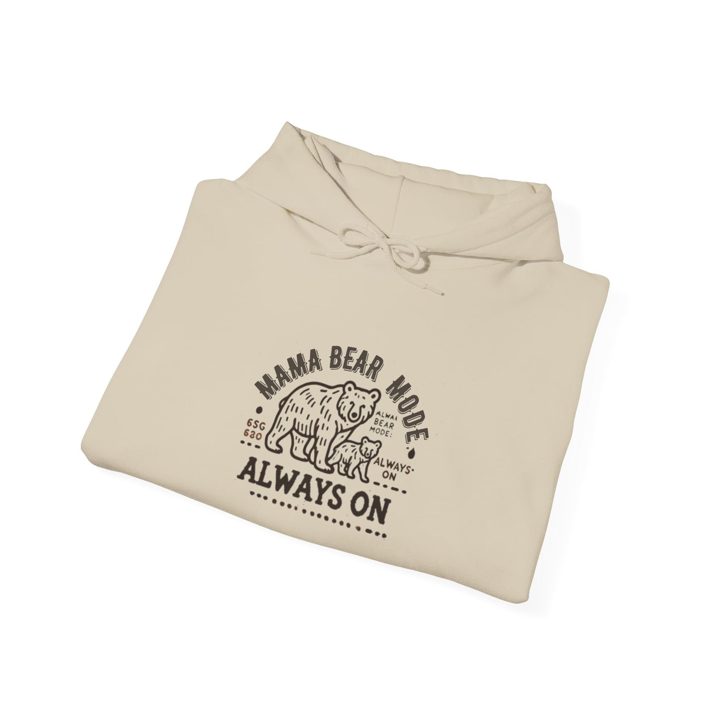 Vintage Mama Bear Mode - Always On Hoodie - Cute Gift for Moms, Perfect for Birthdays, Mother's Day, Relaxation, Everyday Wear