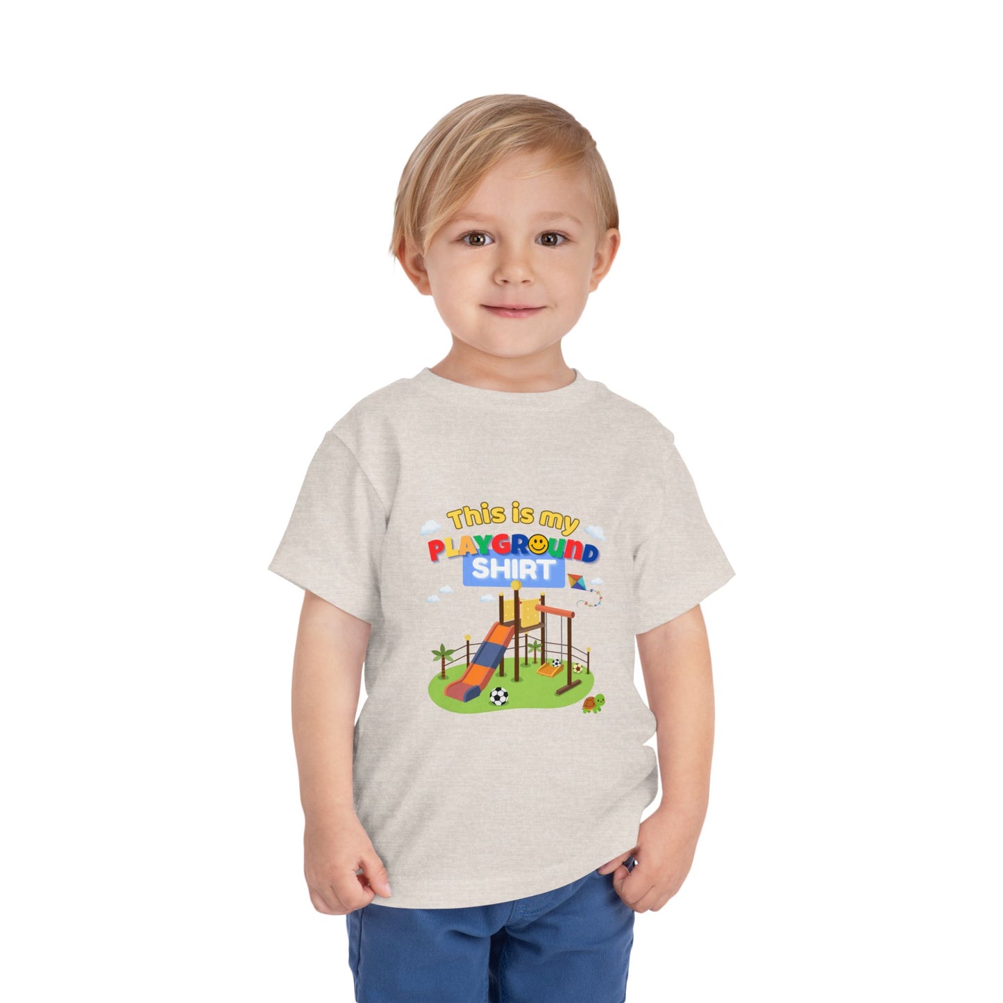 Playground Illustration Toddler Tee | Kids Slide Park Shirt