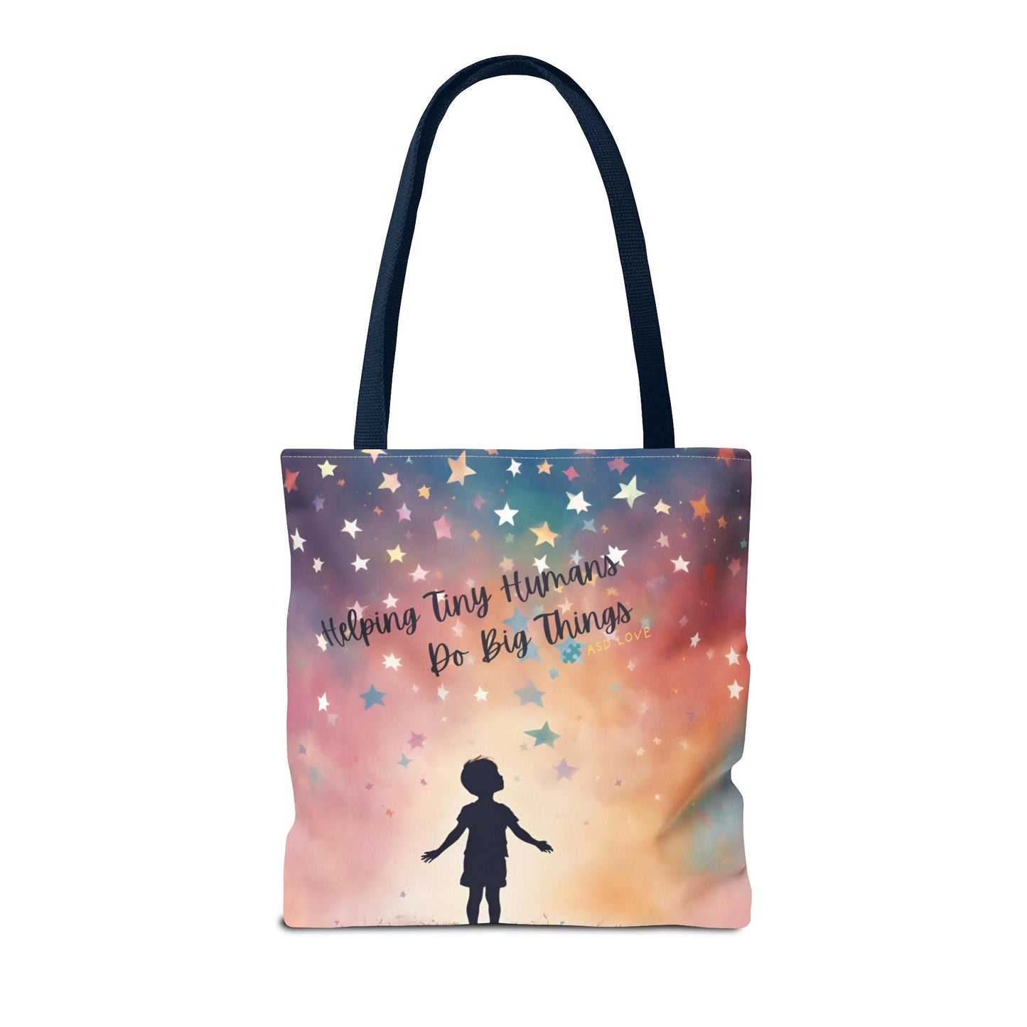 Helping Tiny Humans Do Big Things Tote - Inspiring Kids to Reach for the Stars