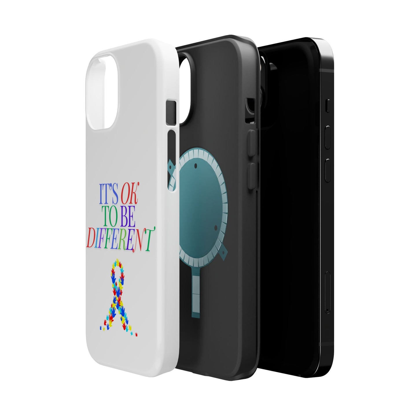 Autism Support Ribbon: It's Okay to Be Different - ASD Awareness Phone Case
