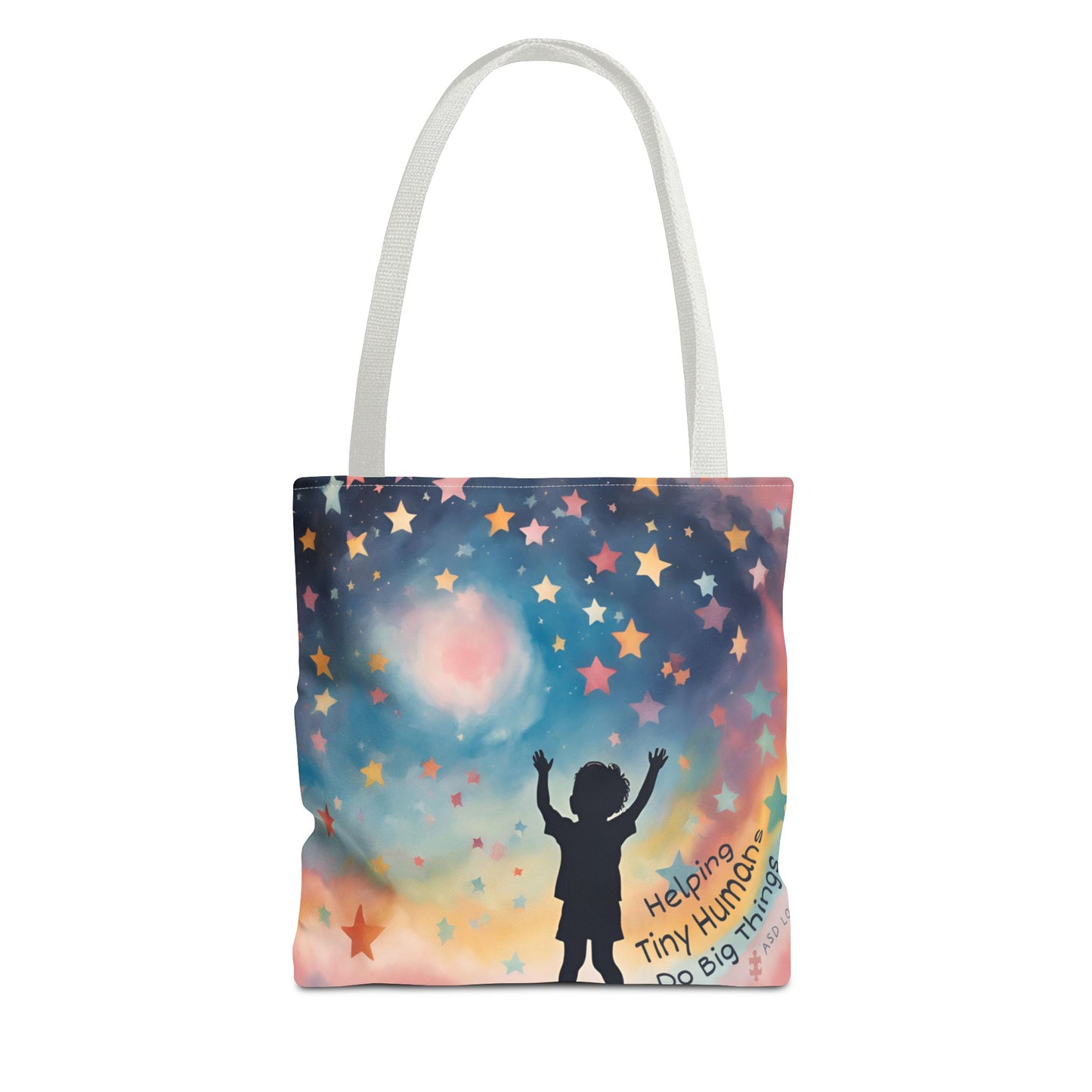 Helping Tiny Humans Do Big Things Tote - Inspiring Kids to Reach for the Stars