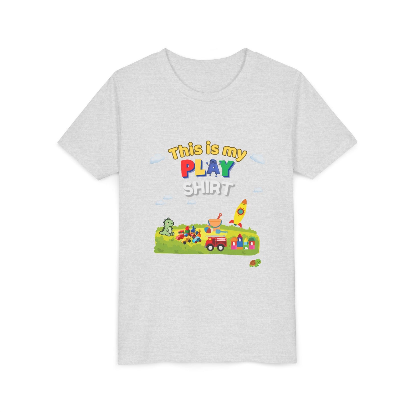 This is My Play Shirt Youth Tee | Toy Rocket, Blocks, Truck Kids Shirt