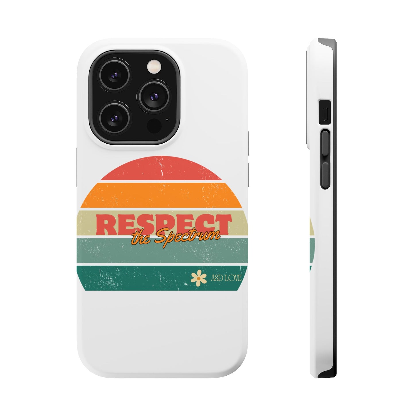 Vintage Rainbow: Respect the Spectrum - ASD Awareness Phone Case