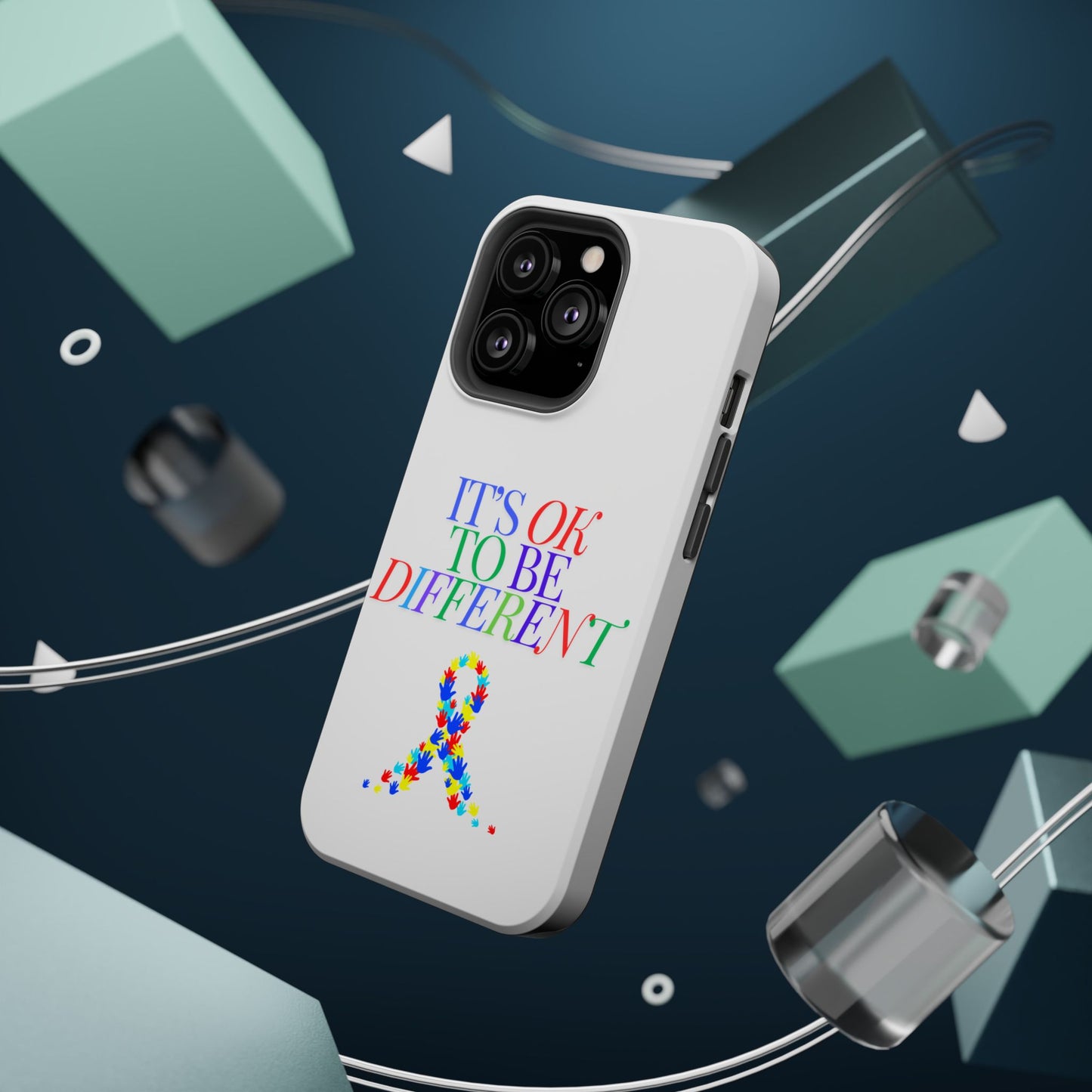Autism Support Ribbon: It's Okay to Be Different - ASD Awareness Phone Case