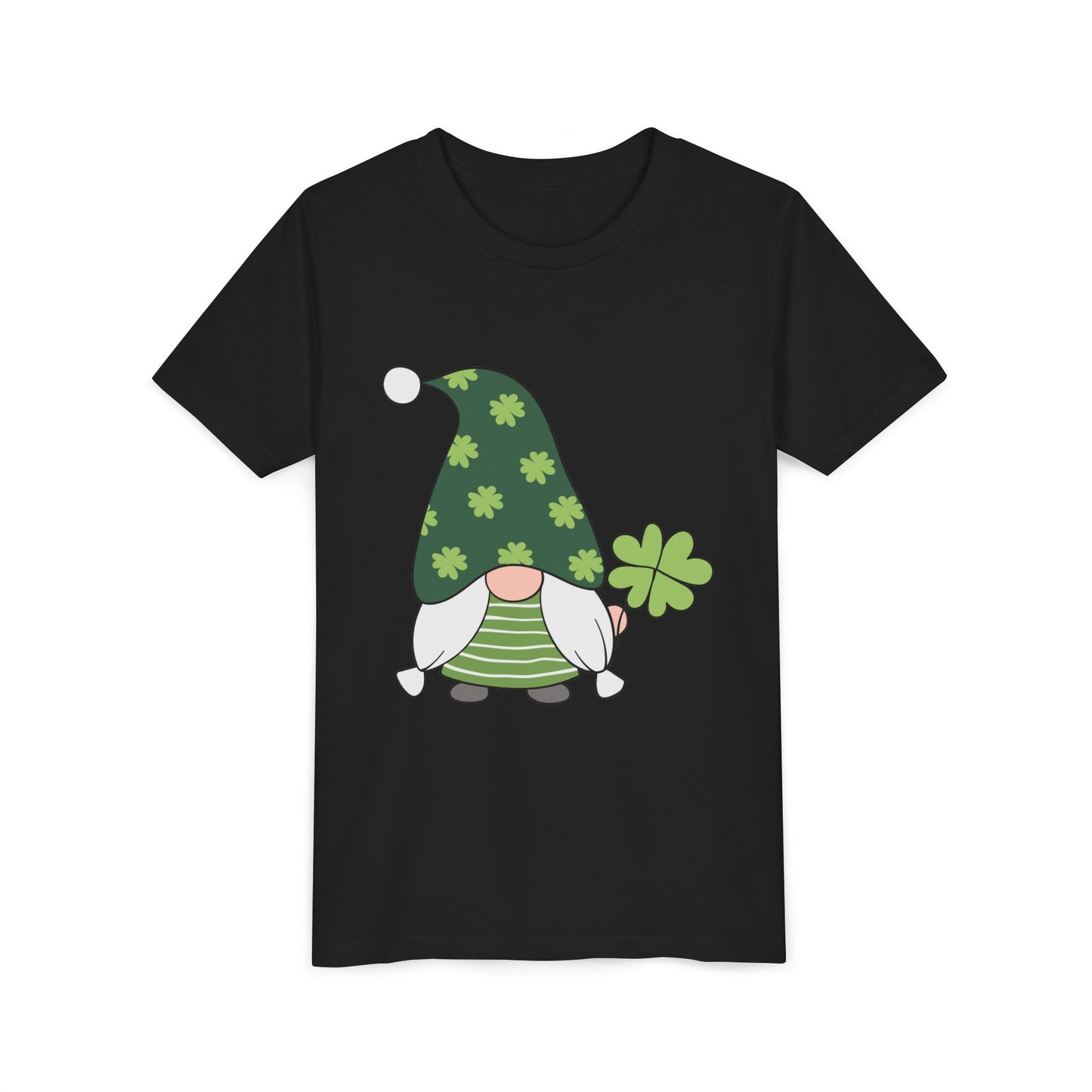 Shamrock Gnome Youth Tee | St. Patrick's Day Clover Kids Shirt