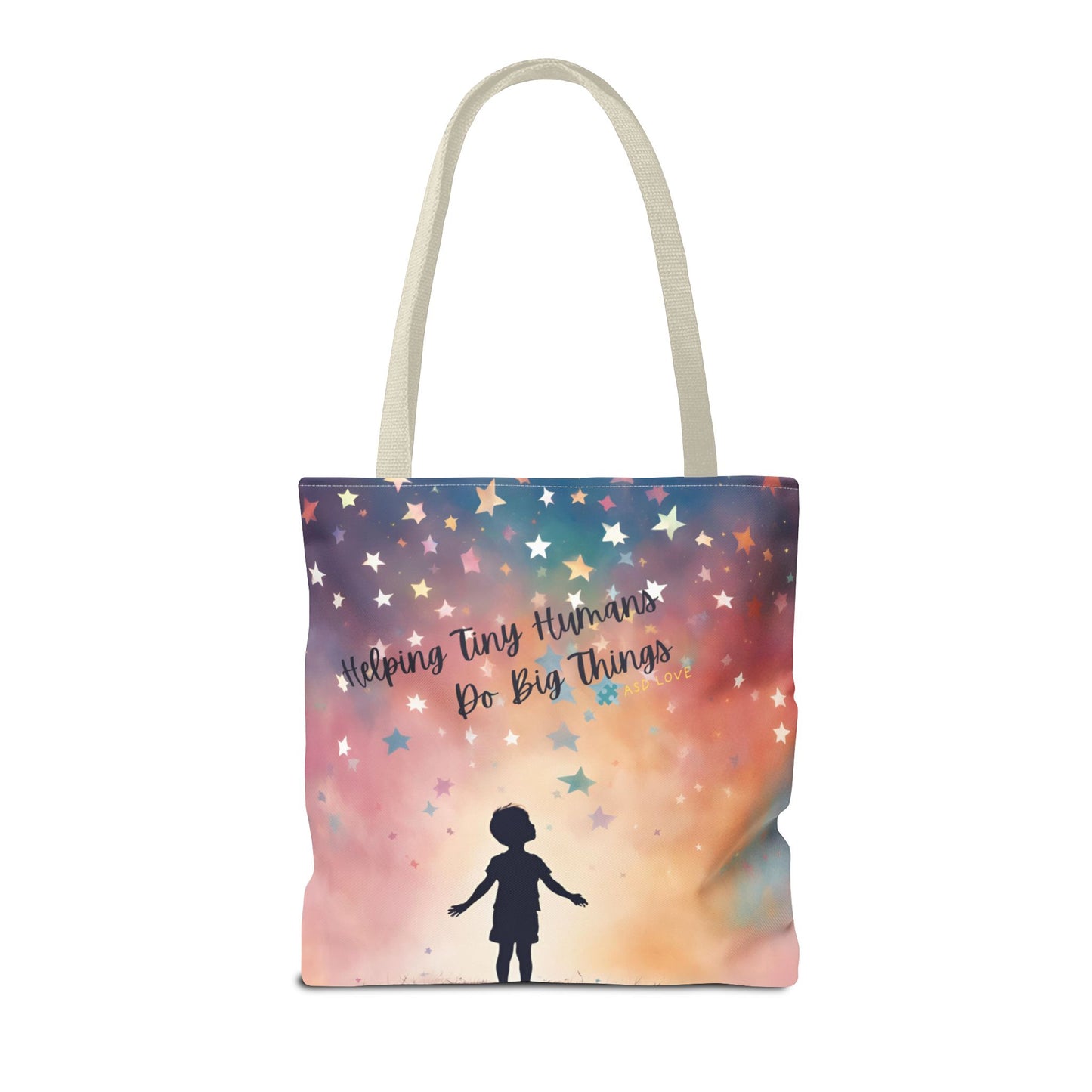 Helping Tiny Humans Do Big Things Tote - Inspiring Kids to Reach for the Stars