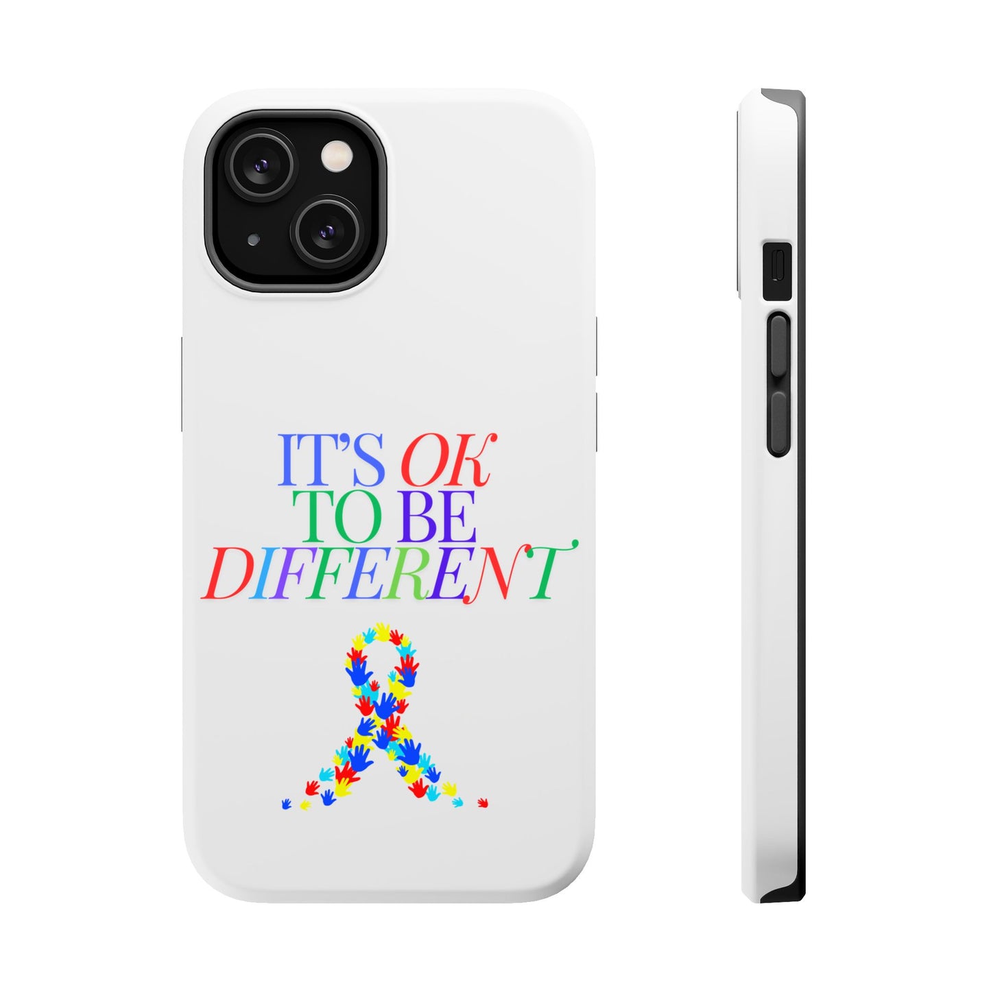 Autism Support Ribbon: It's Okay to Be Different - ASD Awareness Phone Case