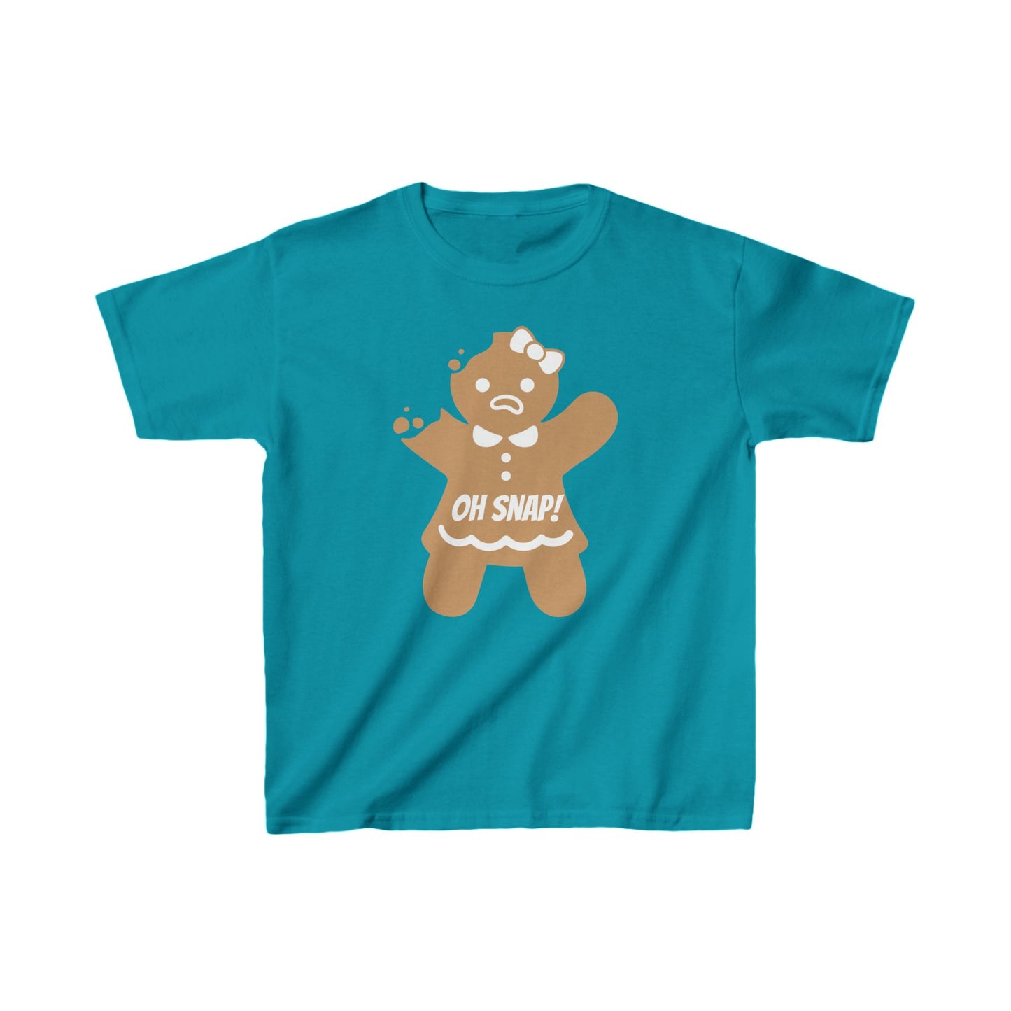 Oh Snap! Broken Gingerbread Girl, Kids Tee - Funny Holiday Shirt for Christmas and Gingerbread lovers