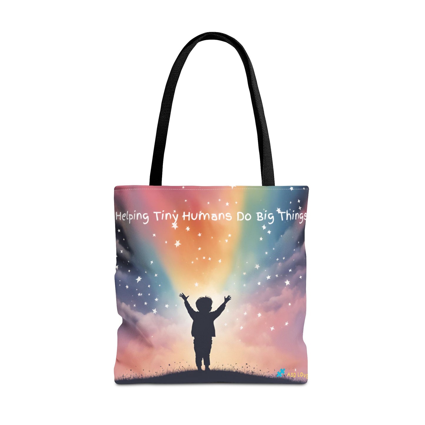 Helping Tiny Humans Do Big Things Tote - Inspiring Kids to Reach for the Stars
