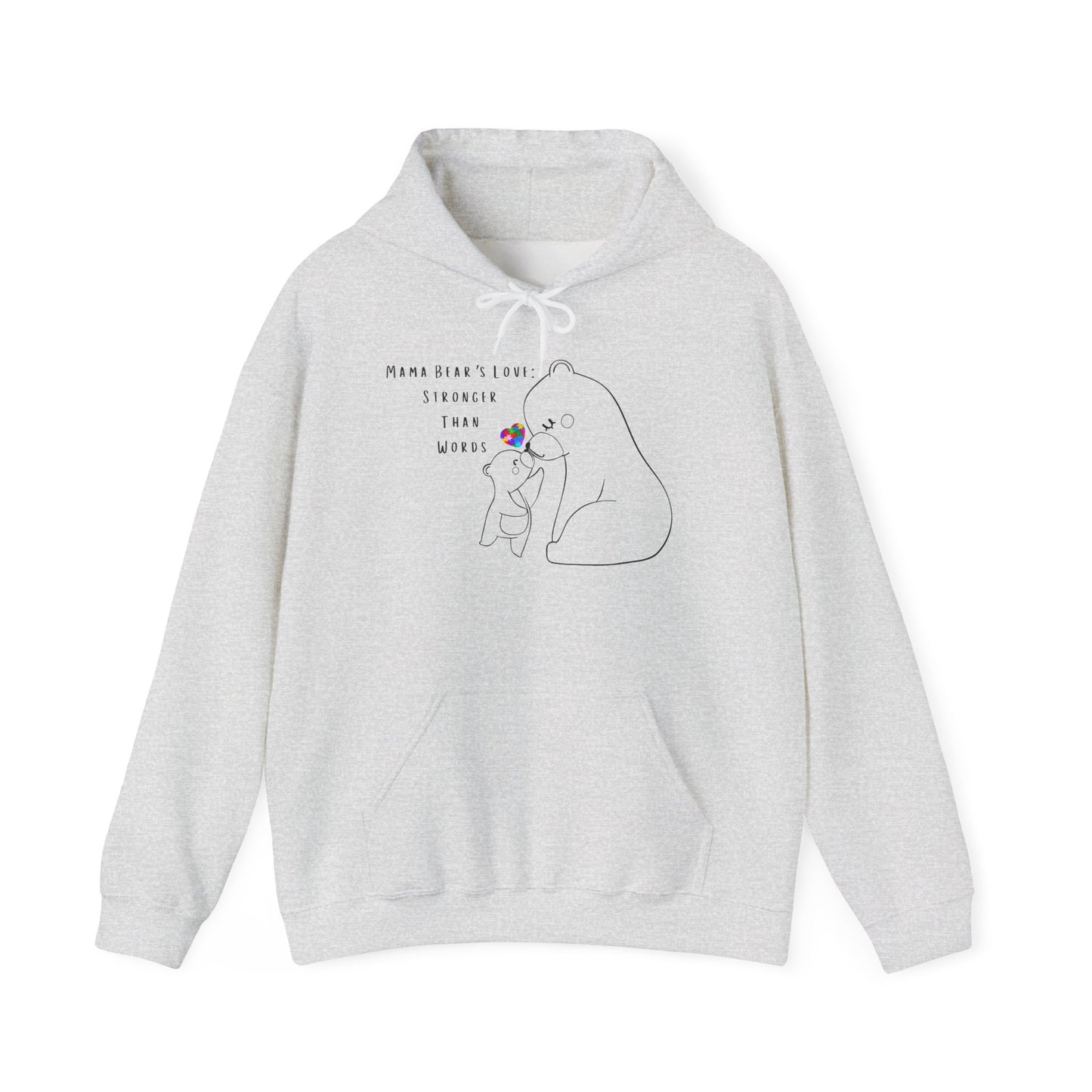 Stronger Than Words - Mama Bear's Love Hoodie - Autism Awareness Hoodie