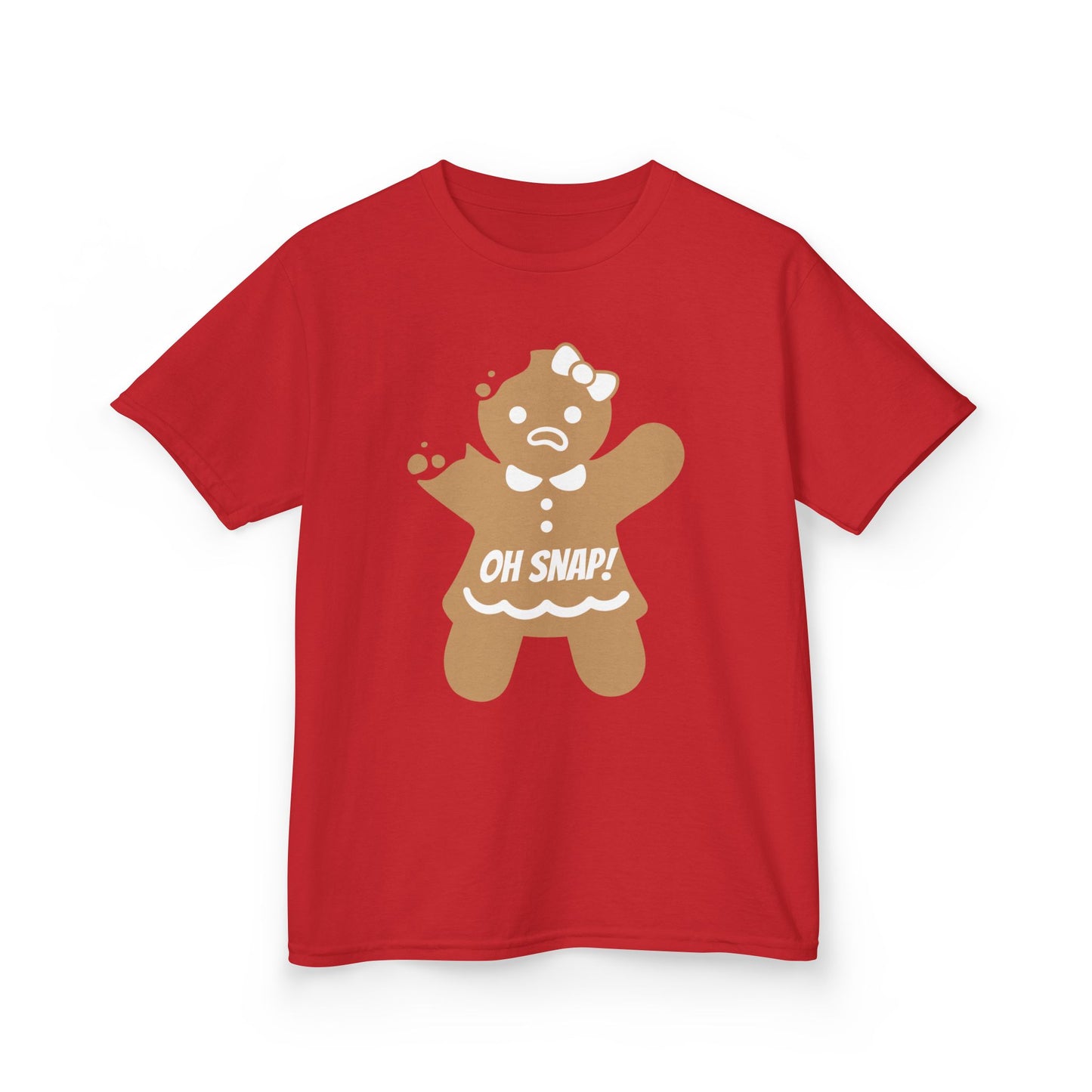 Oh Snap! Broken Gingerbread Girl, Kids Tee - Funny Holiday Shirt for Christmas and Gingerbread lovers