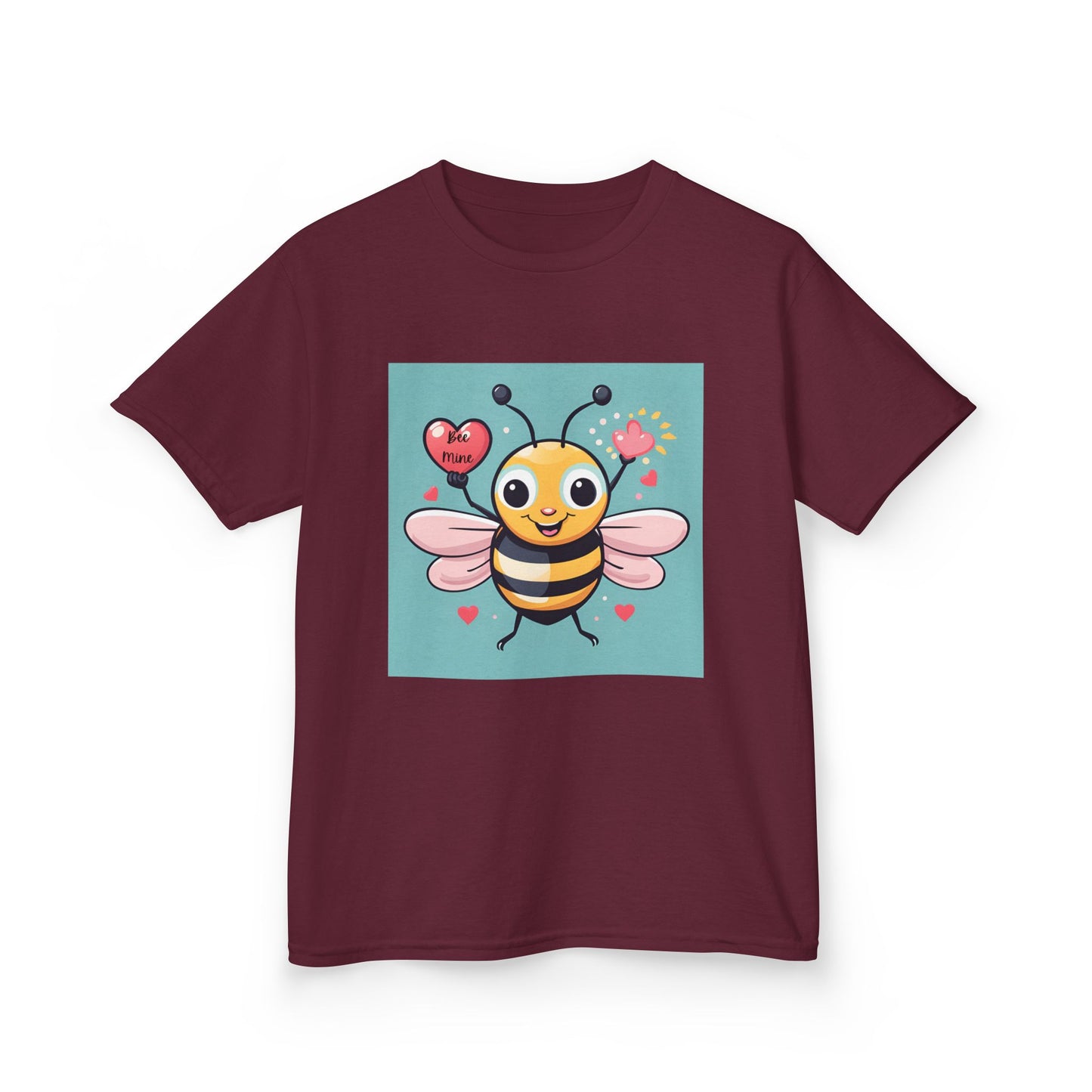 Bee Mine - Heart LIfting Bumble Bee Valentine's Kids Tee