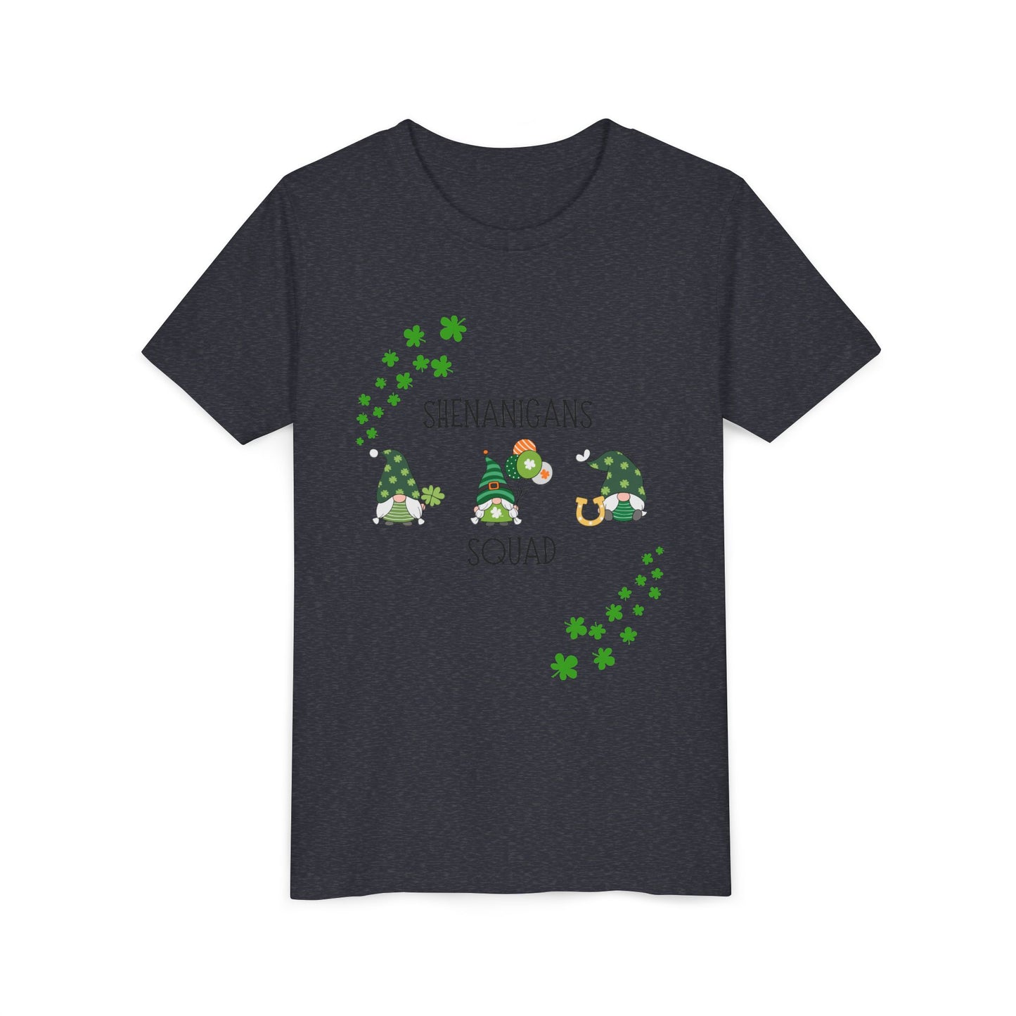 Shenanigans Squad Gnomes Youth Tee | St. Patrick's Day Shamrock Kids Shirt
