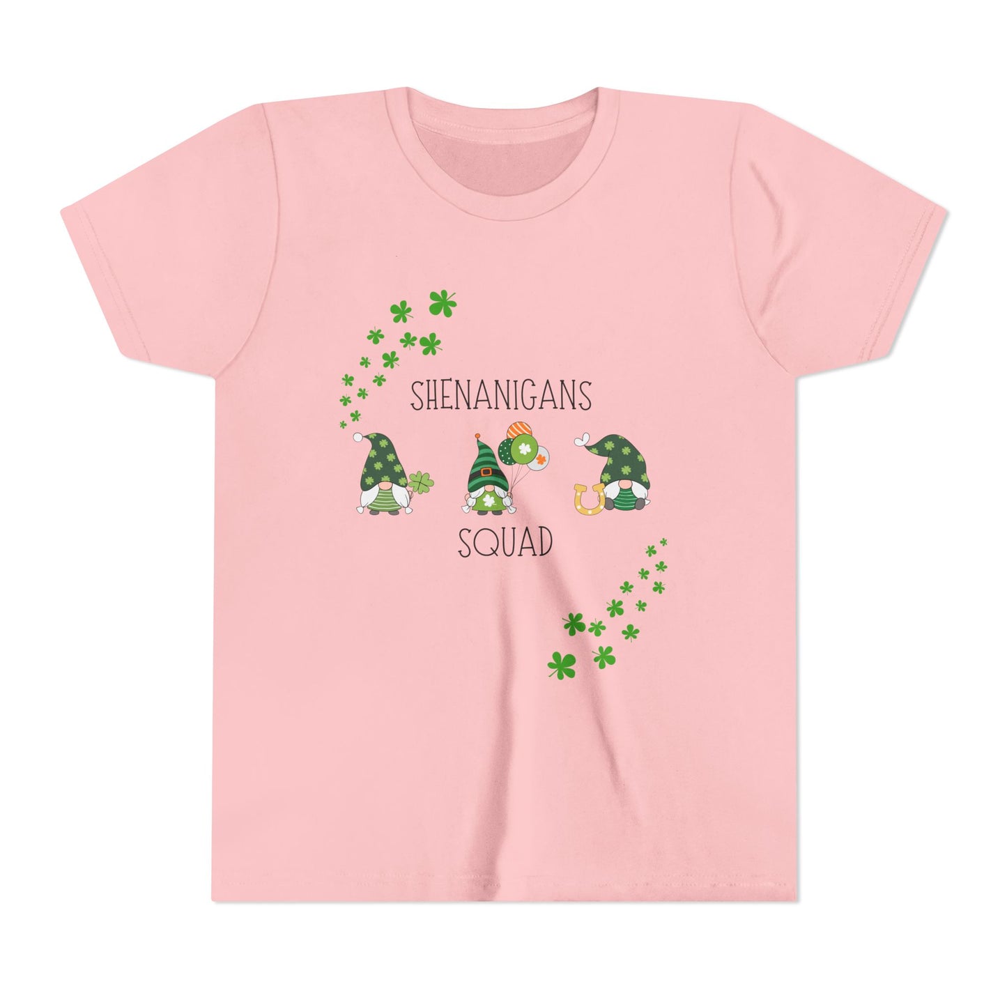 Shenanigans Squad Gnomes Youth Tee | St. Patrick's Day Shamrock Kids Shirt