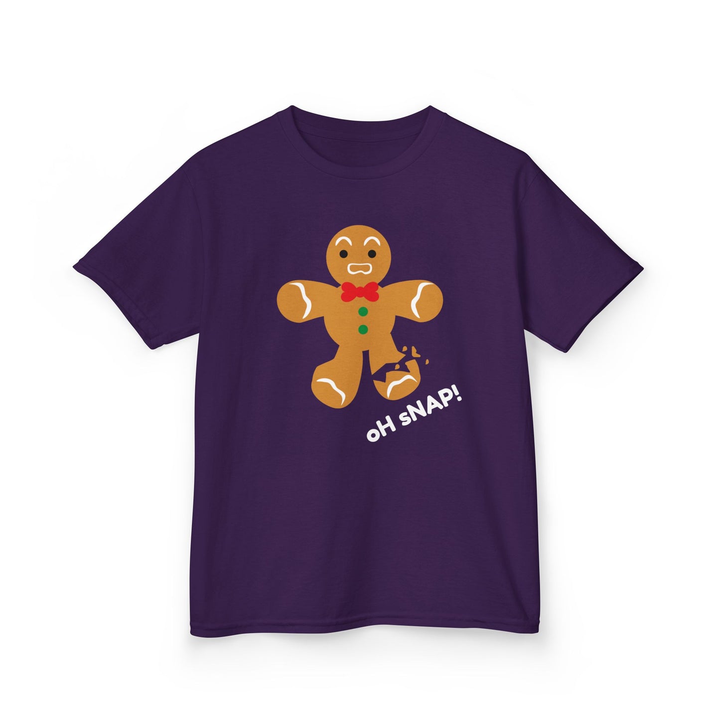 Oh Snap! Broken Gingerbread boy Kids Tee - Funny Holiday Shirt for Christmas and Gingerbread Fans