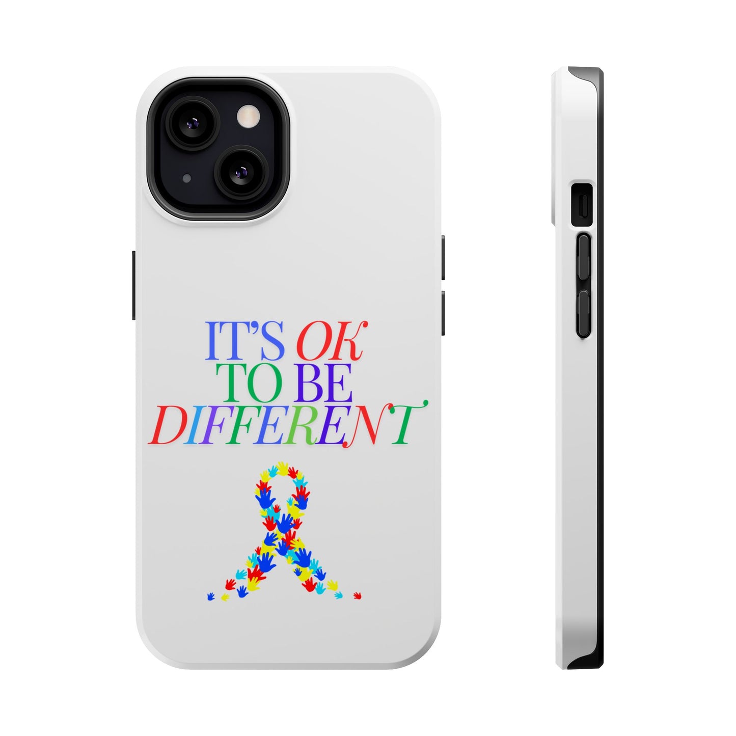 Autism Support Ribbon: It's Okay to Be Different - ASD Awareness Phone Case