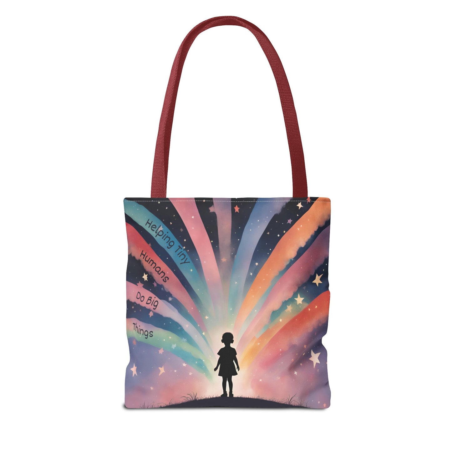Helping Tiny Humans Do Big Things Tote - Inspiring Kids to Reach for the Stars