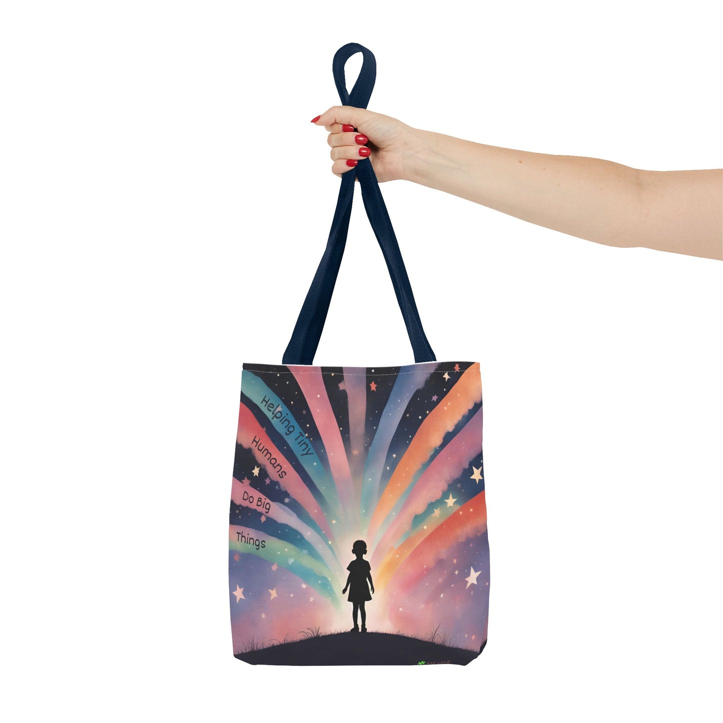 Helping Tiny Humans Do Big Things Tote - Inspiring Kids to Reach for the Stars