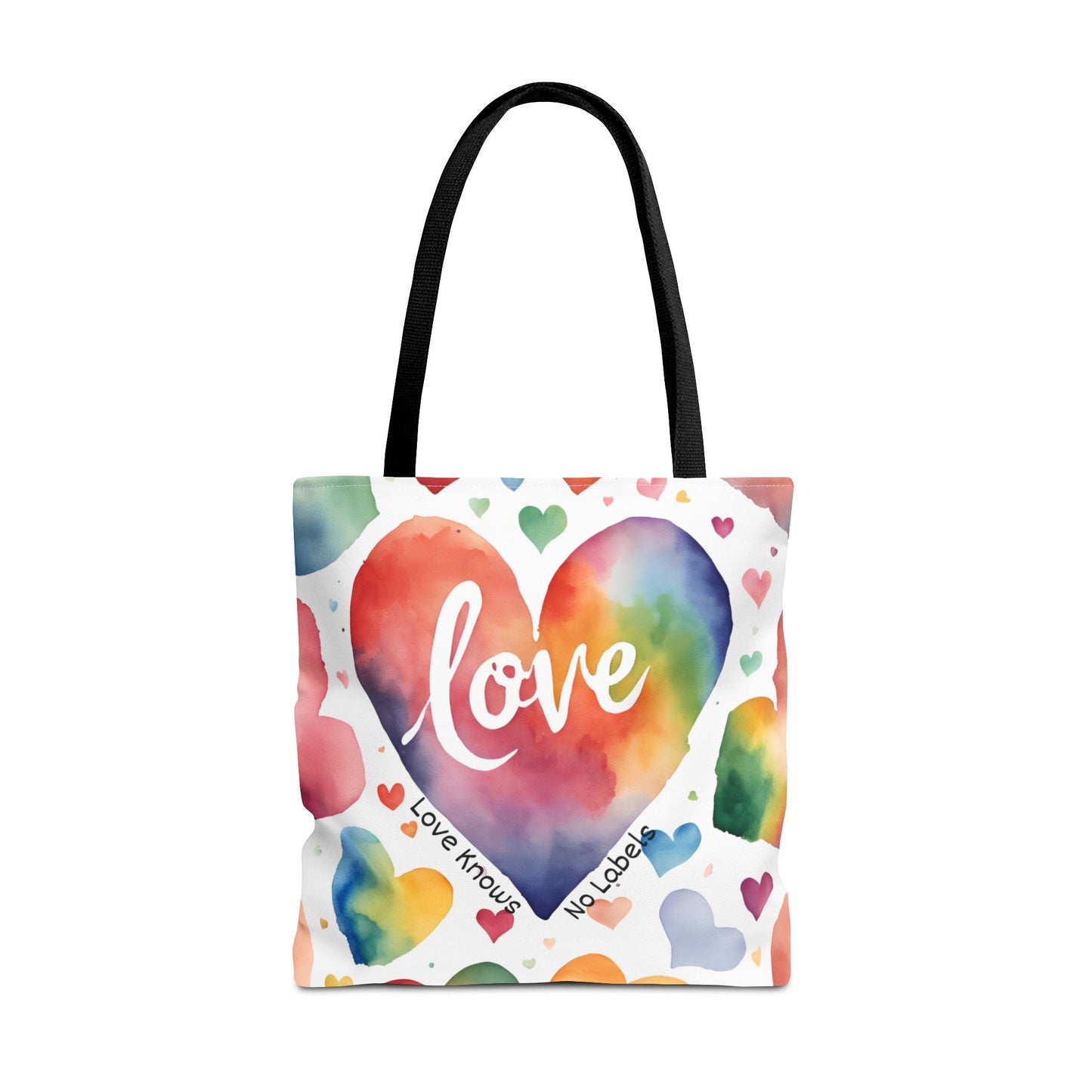 Love Knows No Labels - Hearts, Hearts, Hearts Tote Bag - Embrace Every Difference