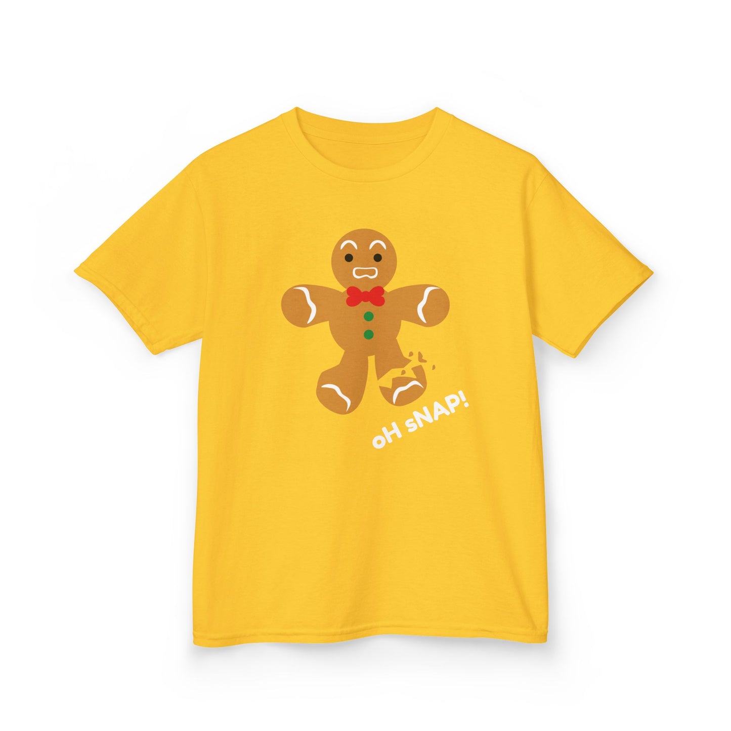 Oh Snap! Broken Gingerbread boy Kids Tee - Funny Holiday Shirt for Christmas and Gingerbread Fans