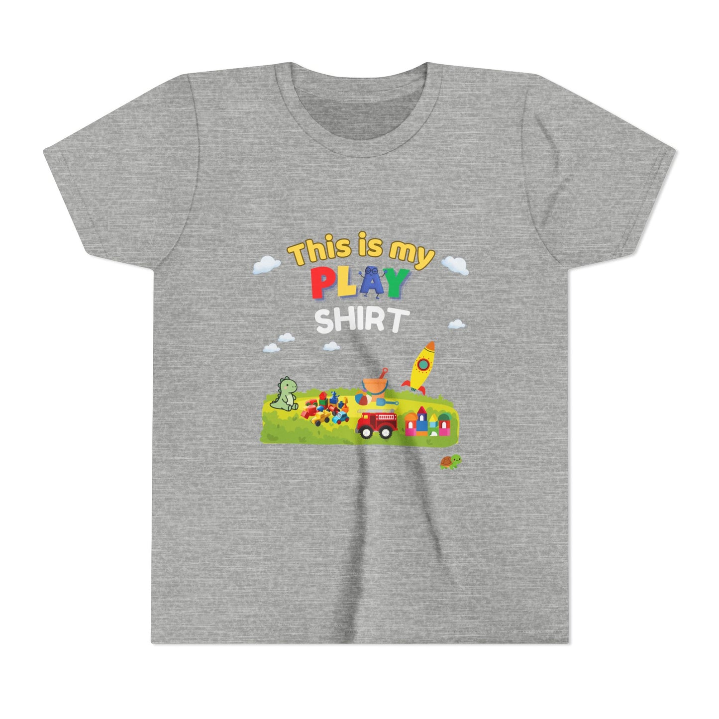 This is My Play Shirt Youth Tee | Toy Rocket, Blocks, Truck Kids Shirt
