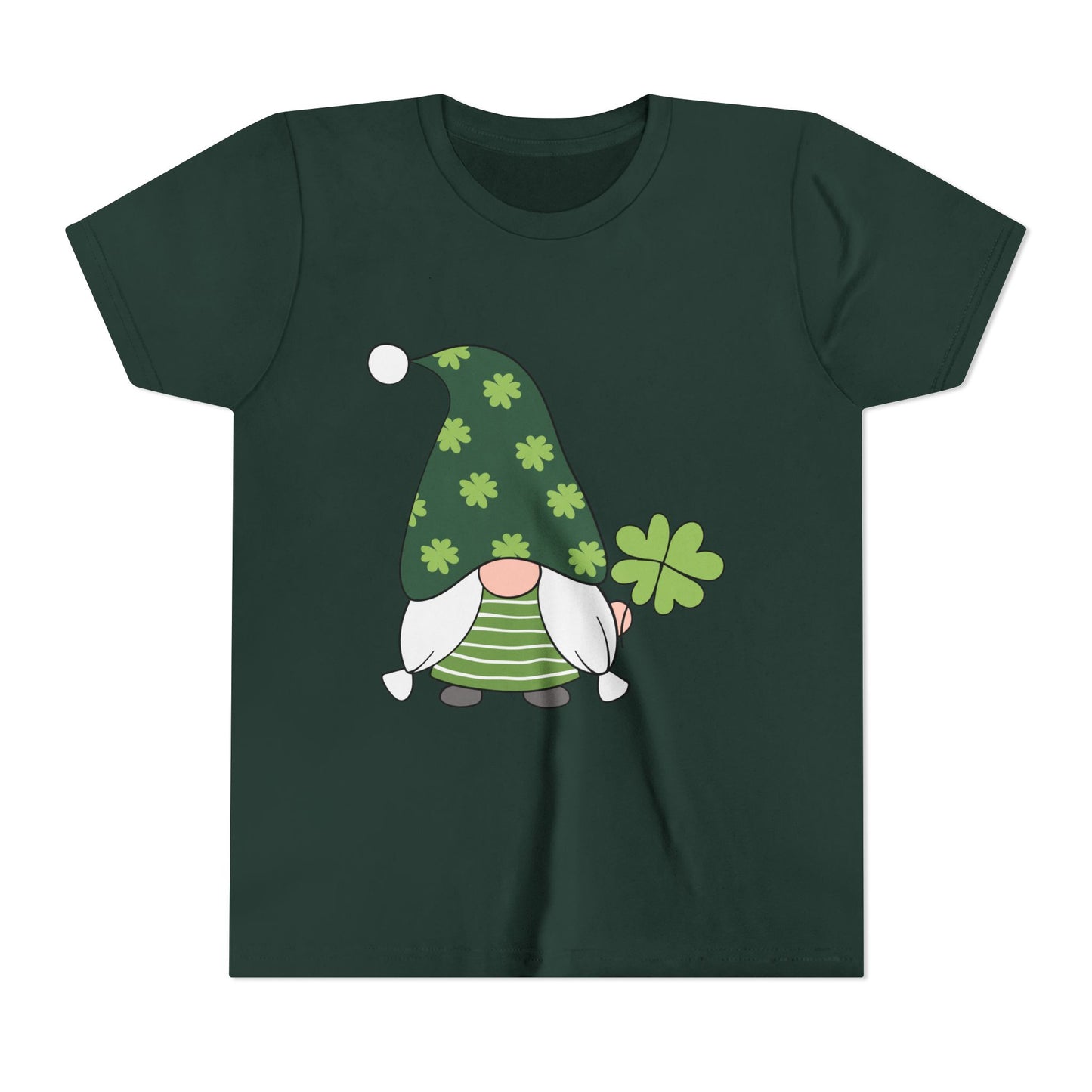 Shamrock Gnome Youth Tee | St. Patrick's Day Clover Kids Shirt
