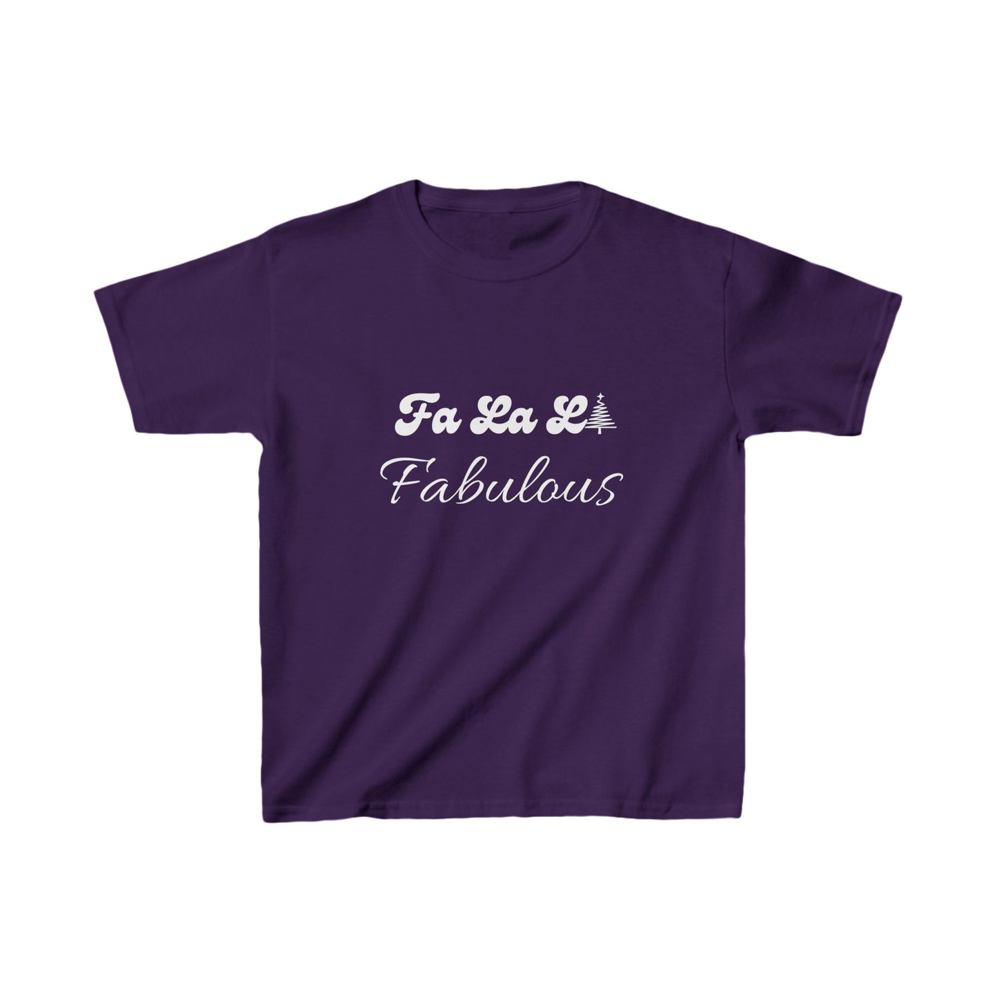 Fa La LA Fabulous Kids Tee - Fun Christmas Shirt for Boys and Girls