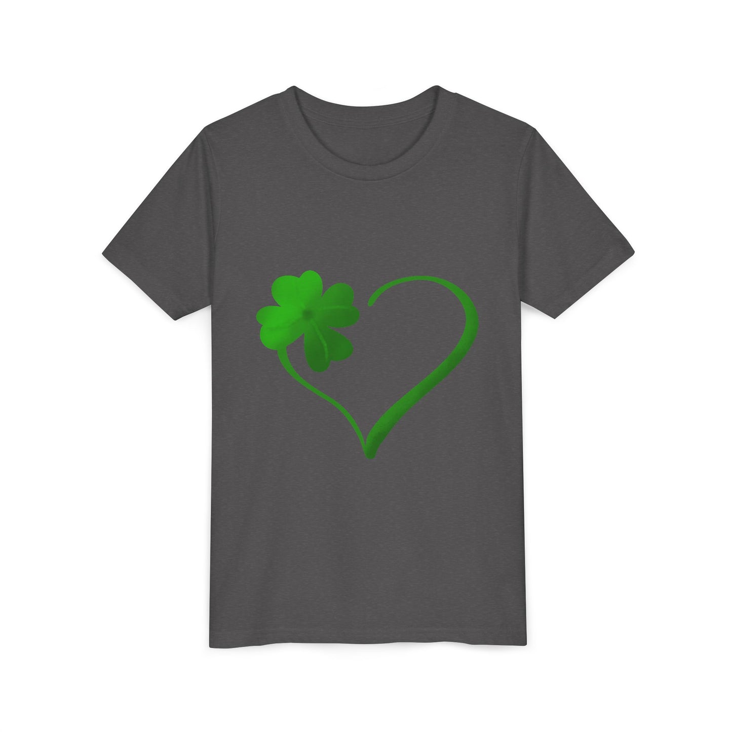 Shamrock Heart Youth Tee | St. Patrick's Day Clover Kids Shirt