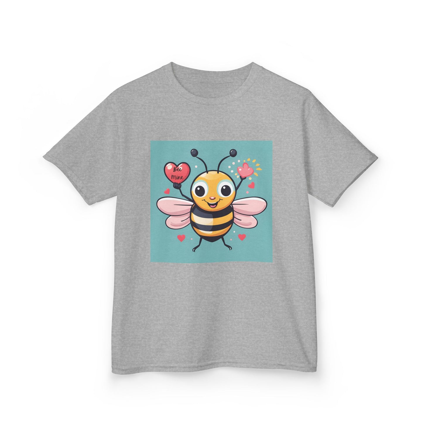 Bee Mine - Heart LIfting Bumble Bee Valentine's Kids Tee