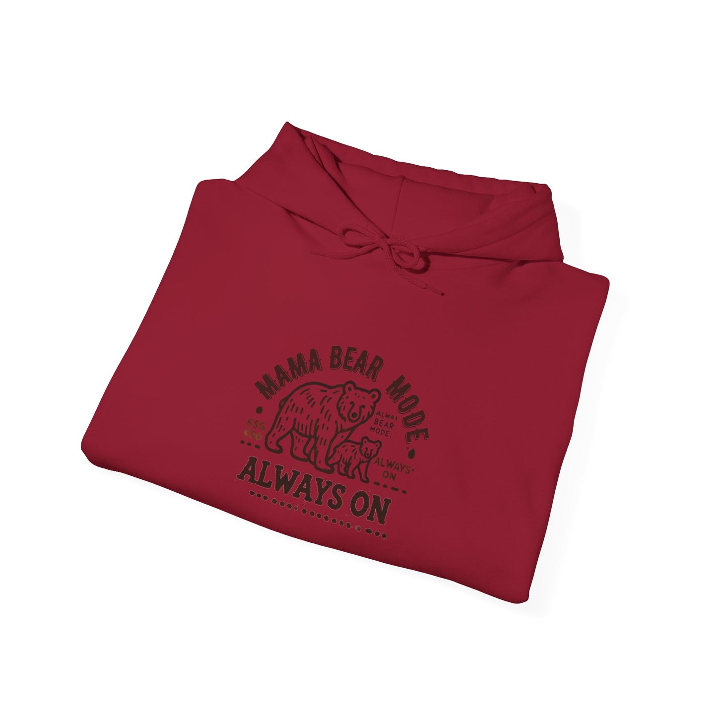 Vintage Mama Bear Mode - Always On Hoodie - Cute Gift for Moms, Perfect for Birthdays, Mother's Day, Relaxation, Everyday Wear