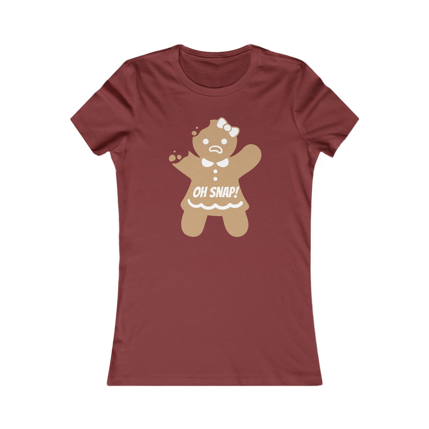 Oh Snap! Gingerbread Girl Shirt - Funny Christmas Holiday Tee with Broken Cookie Design