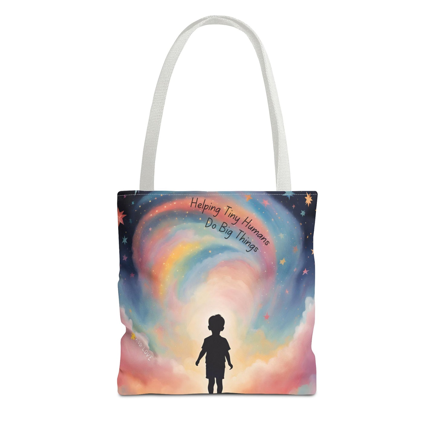 Helping Tiny Humans Do Big Things Tote - Inspiring Kids to Reach for the Stars