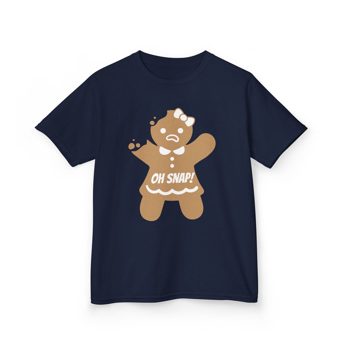 Oh Snap! Broken Gingerbread Girl, Kids Tee - Funny Holiday Shirt for Christmas and Gingerbread lovers