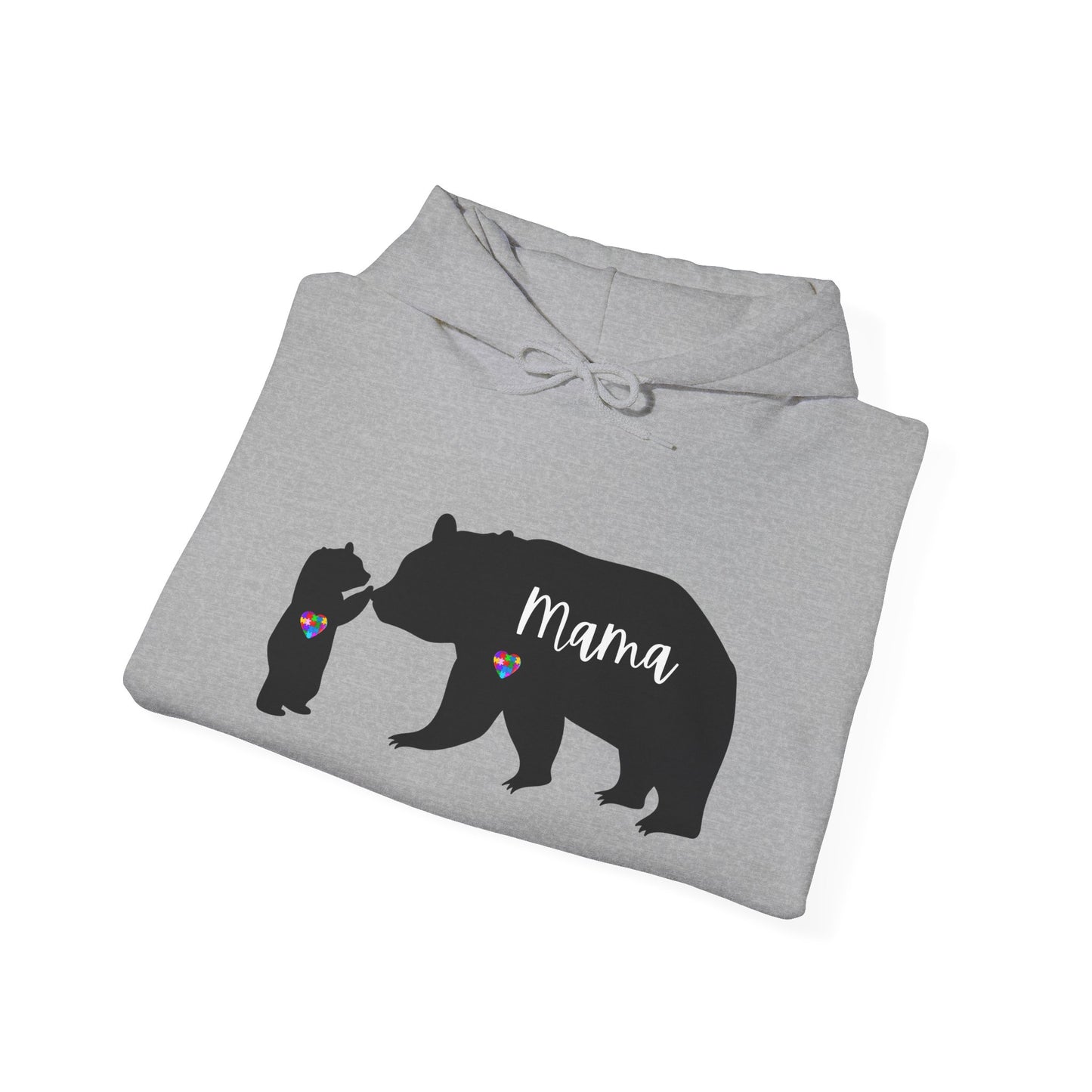 Autism Mama Bear & Baby Bear Hoodie, Unisex Sweatshirt for Moms, Cute Mama Bear Gift
