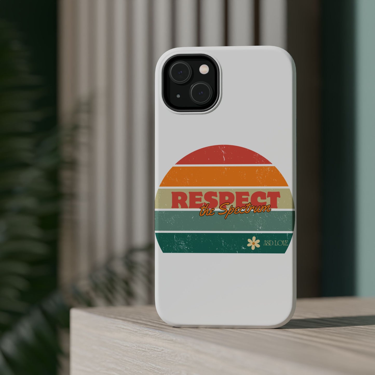 Vintage Rainbow: Respect the Spectrum - ASD Awareness Phone Case